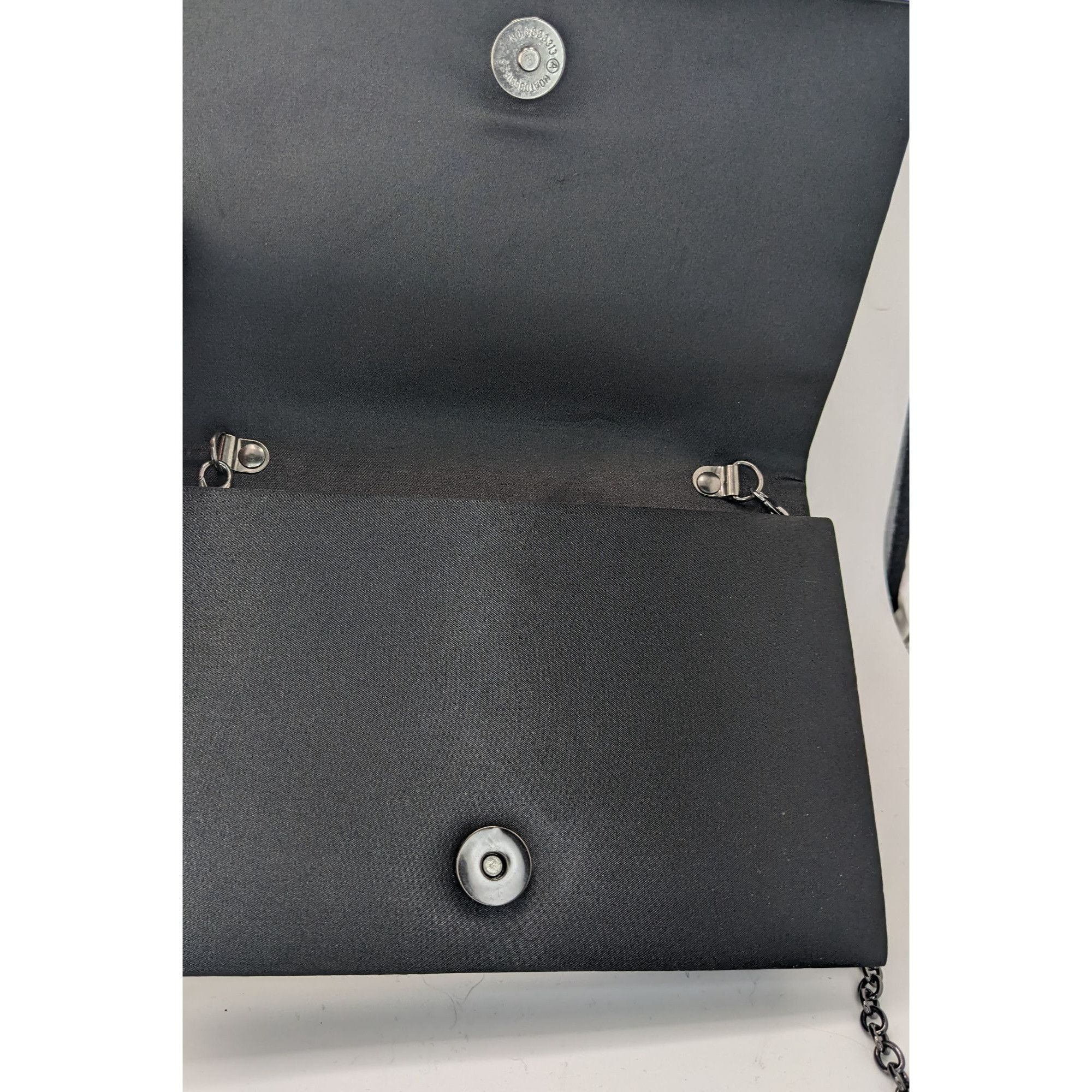 Other Y2K Style Pacomena By Menbur Black Satin Clutch Purse With C Size ONE SIZE - 7 Thumbnail