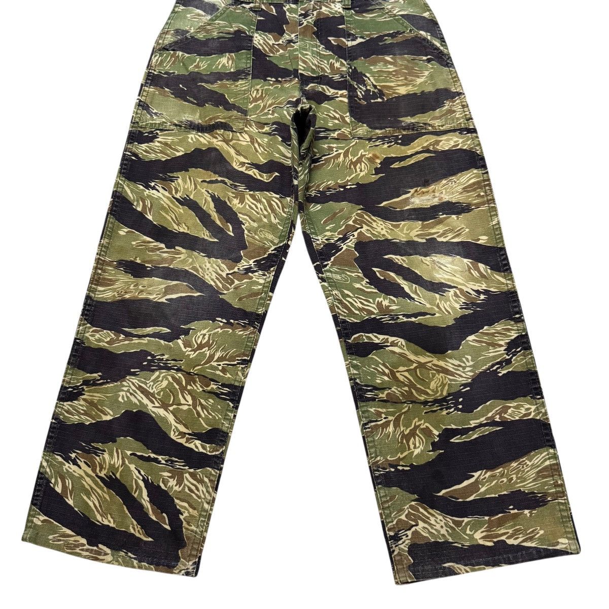 Vintage Vintage Gung Ho Tiger Stripe Fatigue Pant Ripstop Size US 31 - 7 Thumbnail