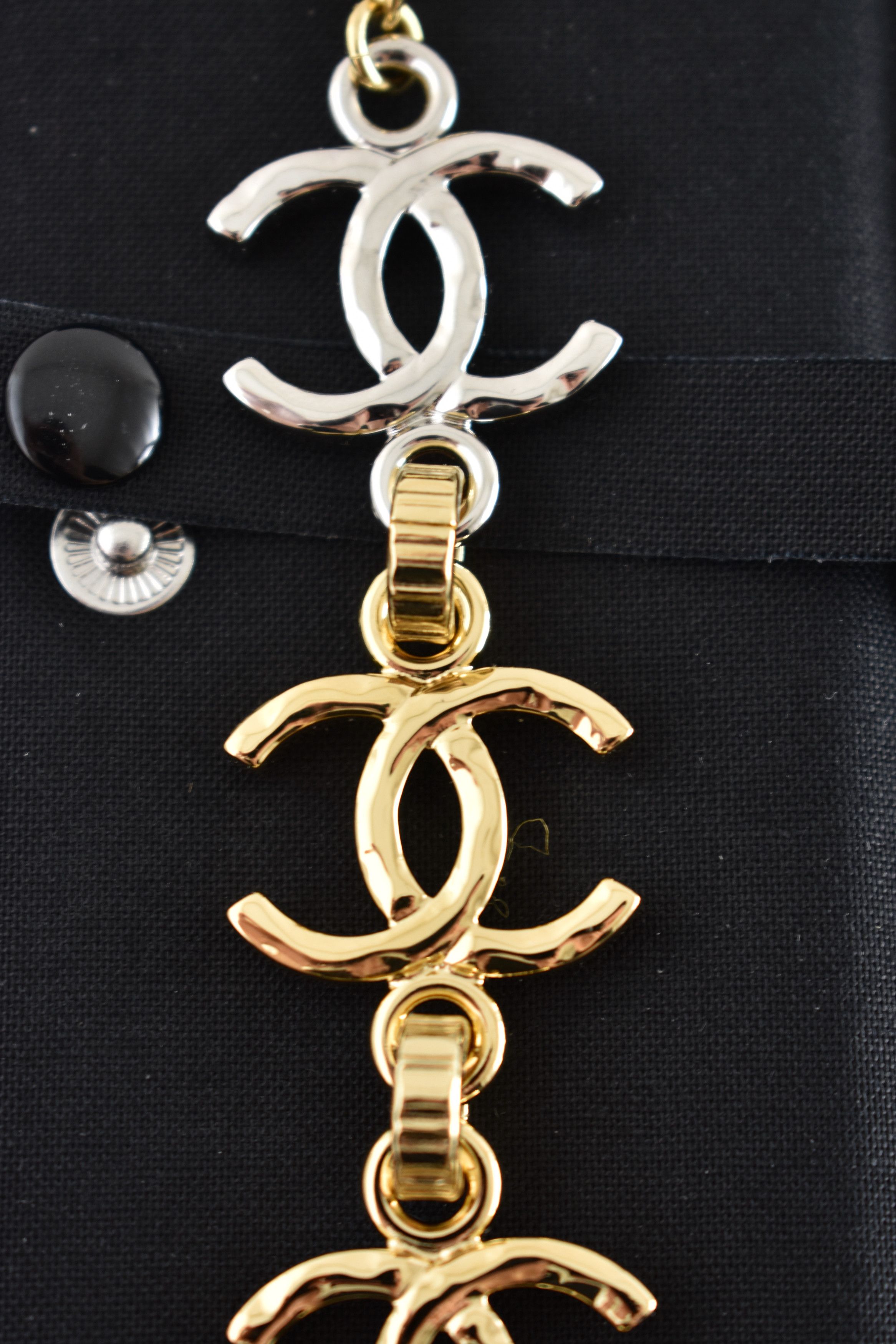 Chanel Chanel 26P Gold Silver Mixed Metal XL CC Logo Arm Bracelet Size ONE SIZE - 7 Thumbnail