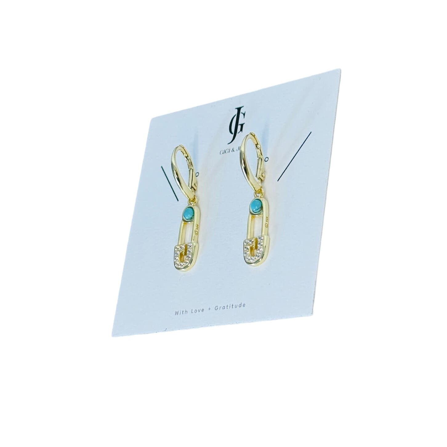 Other Paperclip Link Drop Earrings Sterling Silver 925 color gold Size ONE SIZE - 4 Thumbnail