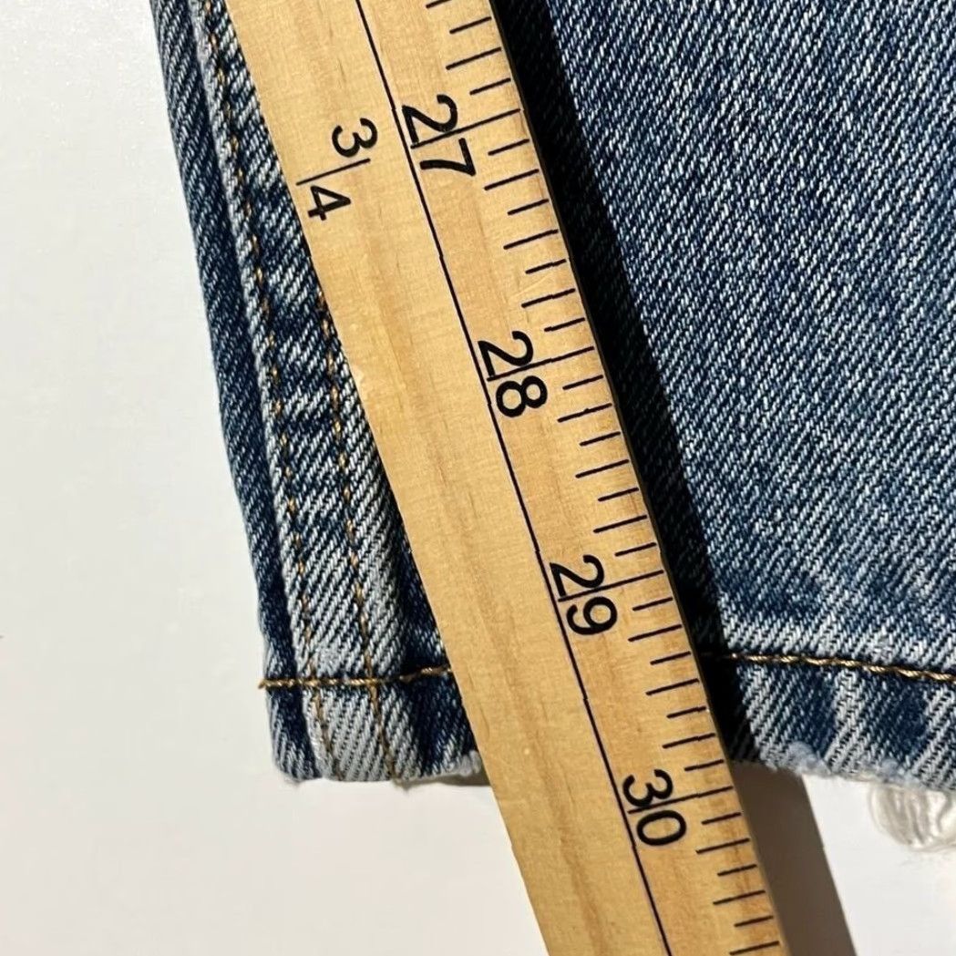 Levi's Levi's 505 Relaxed Straight Leg Fit Washed Blue Denim Jeans Men's 36x30 Size US 36 / EU 52 - 6 Thumbnail