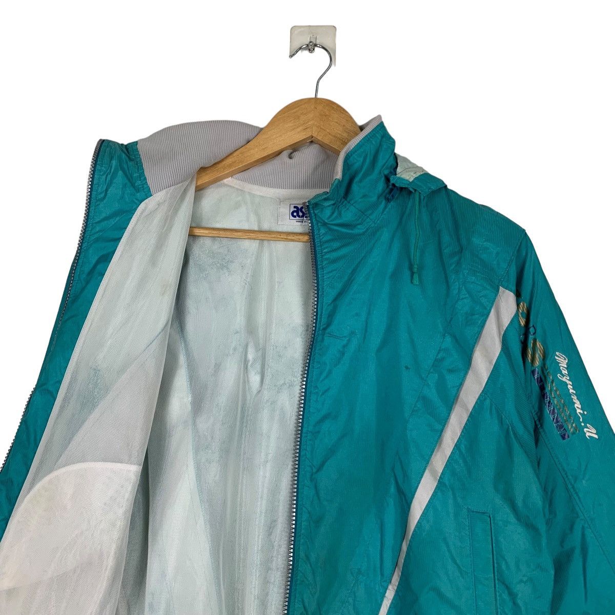 Asics ASICS Green Hooded Sports Light Jacket #1135-C52 Size US M / EU 48-50 / 2 - 10 Thumbnail