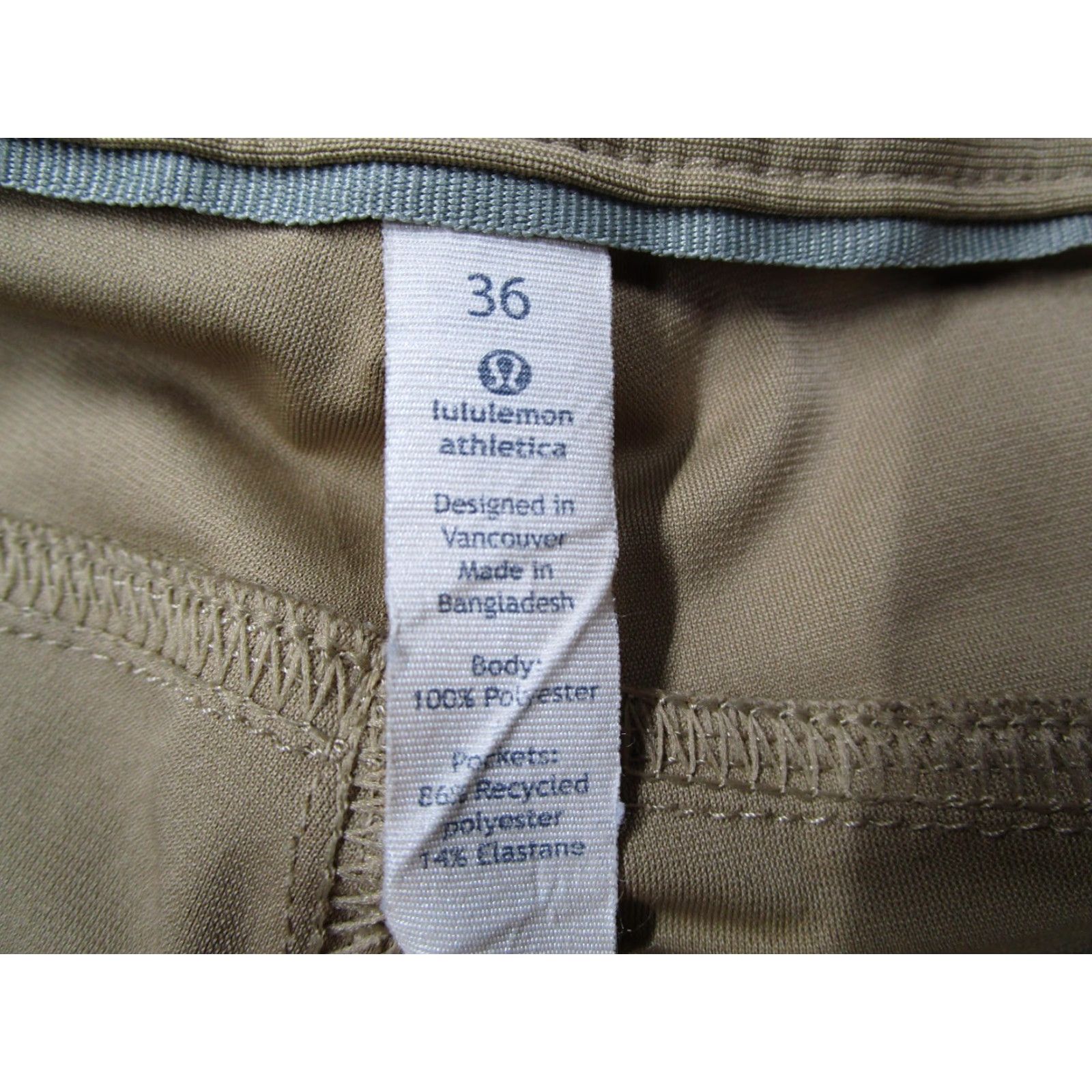 Lululemon Lululemon Pants Mens 36 Khaki Tan ABC 5 Pocket Golf Athletic Stretch Chino Size US 36 / EU 52 - 3 Thumbnail