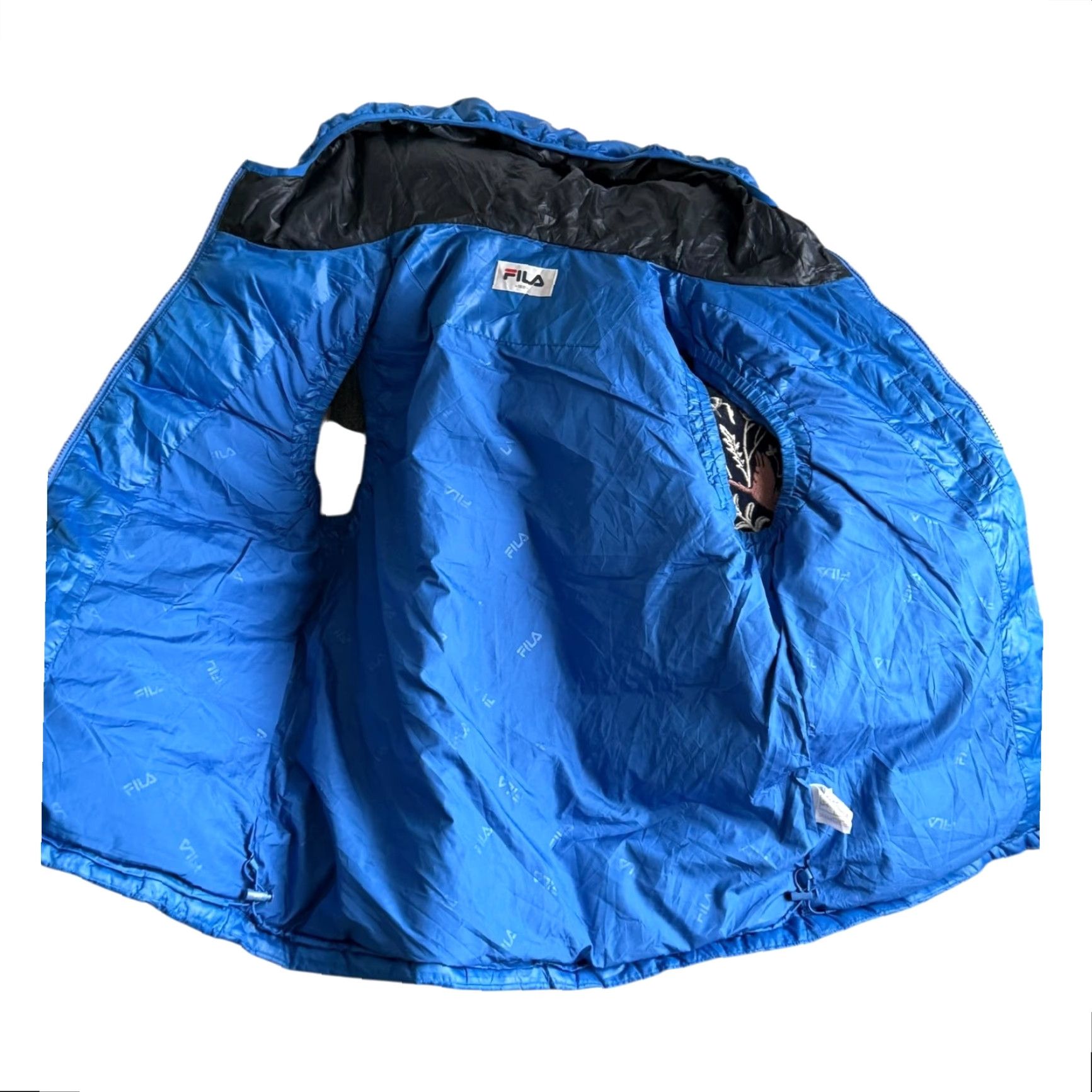 Fila FILA Hooded Down Puffer Vest Men’s Small Blue Back Print Biella Italia Vest Size US S / EU 44-46 / 1 - 5 Thumbnail