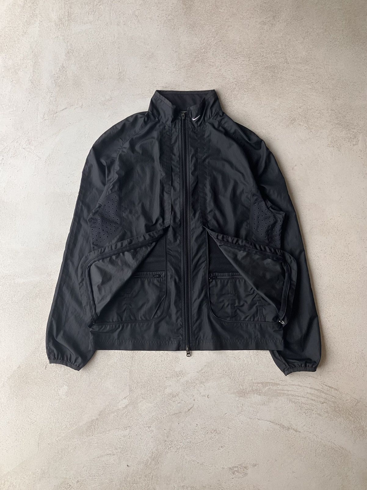Nike Vintage 00s Nike Butterfly Pocket Technical Laser Cut Jacket Size US S / EU 44-46 / 1 - 1 Thumbnail