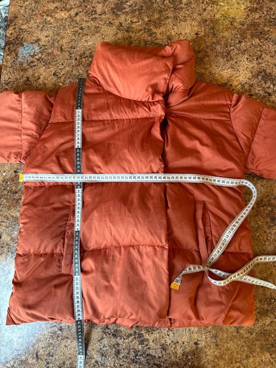 Weekend Max Mara Max Mara Weekend Down Puffer Jacket Orange Cropped Coat Size L / US 10 / IT 46 - 10 Thumbnail