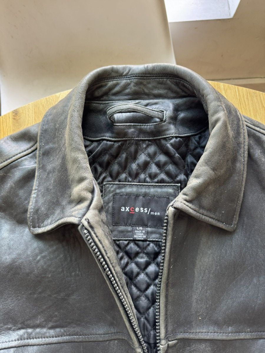 Liz Claiborne Distressed Vintage Liz Claiborne/Access Leather Jacket Size US L / EU 52-54 / 3 - 4 Thumbnail