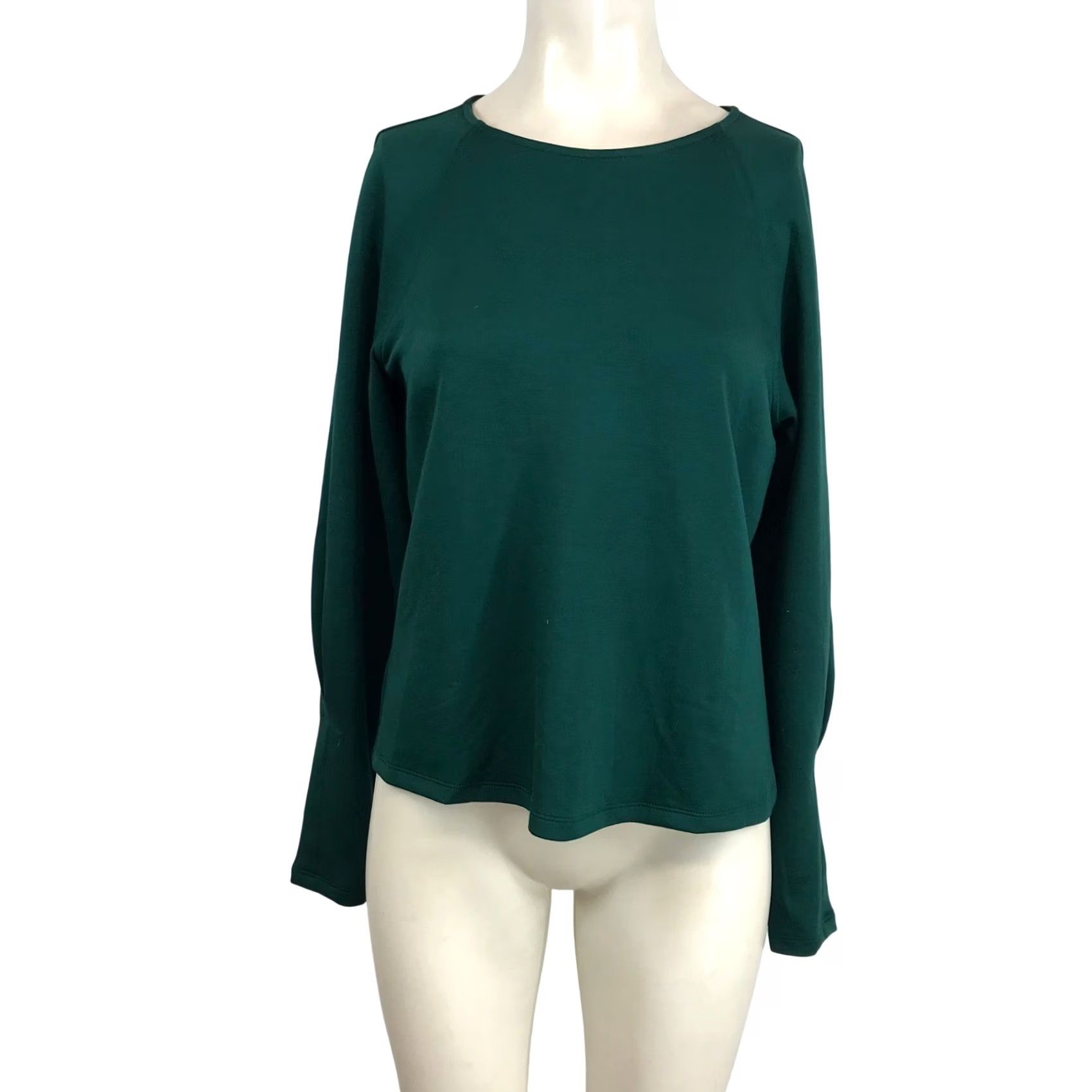 Banana Republic Banana Republic Women Raglan Long Sleeve Top Dark Green Crew Neck Split Cuff M 526311-05-1 Size M / US 6-8 / IT 42-44 - 2 Thumbnail