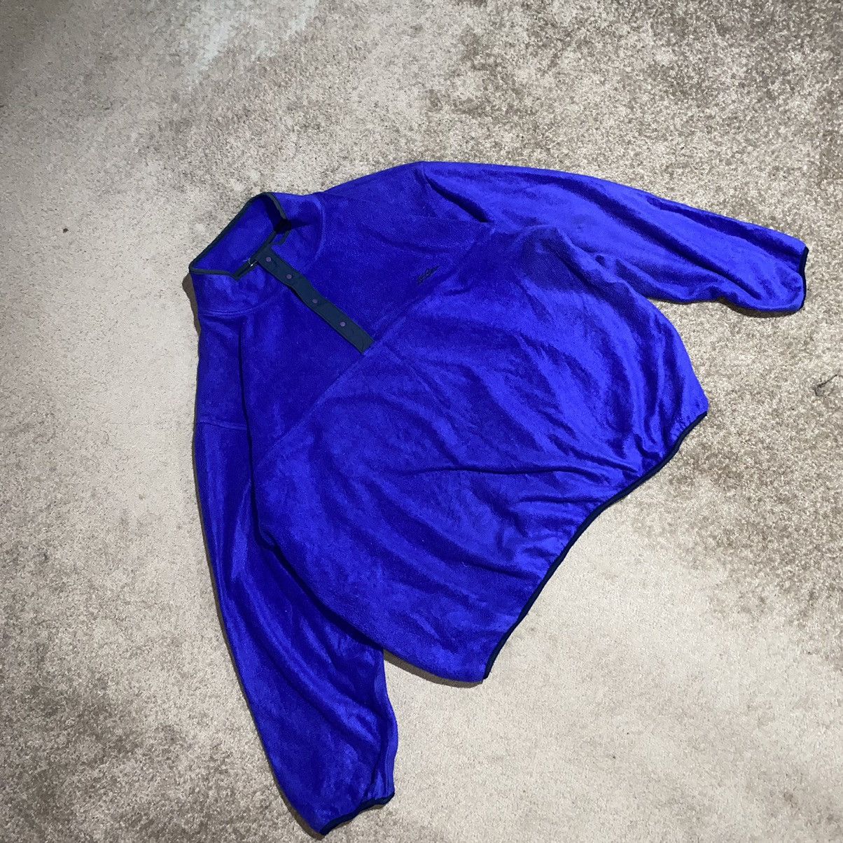 L.L. Bean Vintage 90s L.L. Bean Pullover Snap T Fleece Jacket Purple Size US XL / EU 56 / 4 - 2 Thumbnail