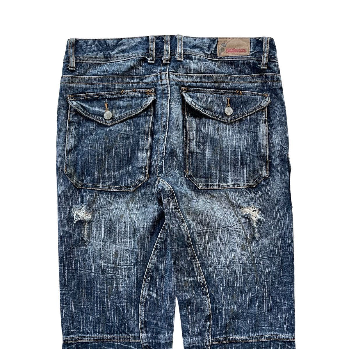Who Decides War 2000s Solberry - Washed Distressed Unique Multipocket Jeans Size US 33 - 6 Thumbnail
