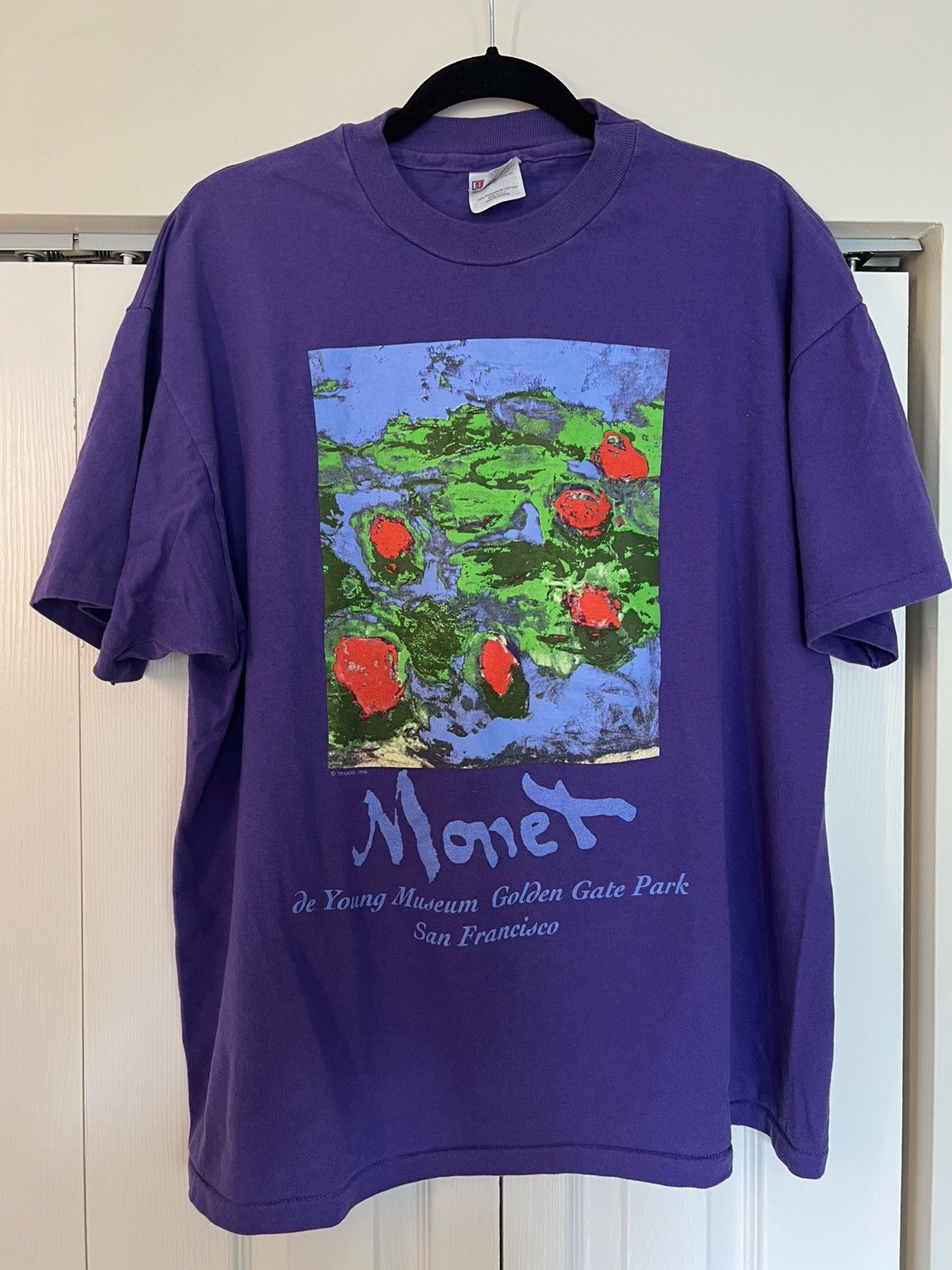Vintage 1995 de Young Museum Monet Hanes Beefy Tee Size US XL / EU 56 / 4 - 1 Thumbnail