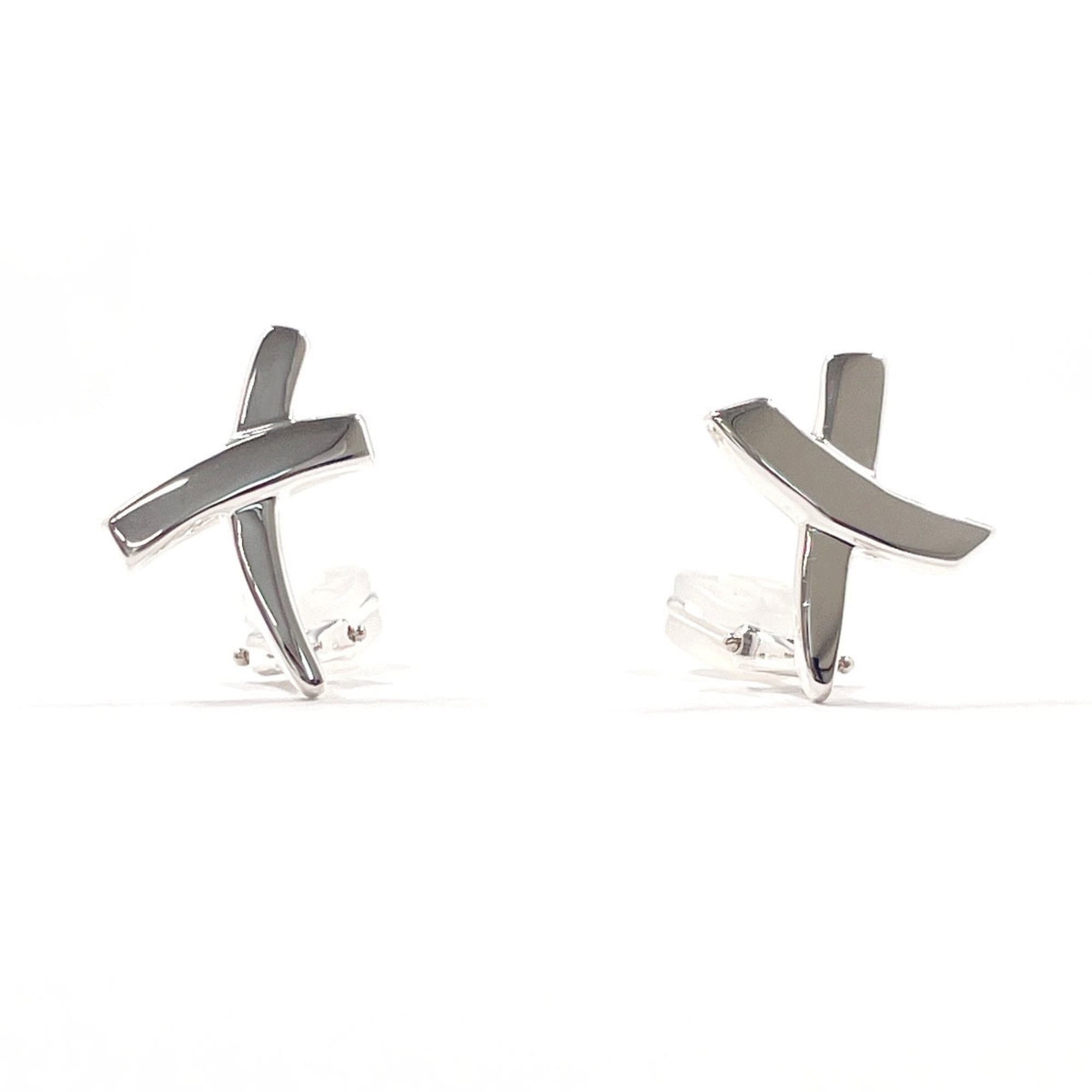 Tiffany & Co. TIFFANY&Co. Tiffany Graffiti X Kiss Paloma Picasso Earrings, Sterling Silver 925, Silver, Women's Size ONE SIZE - 1 Thumbnail