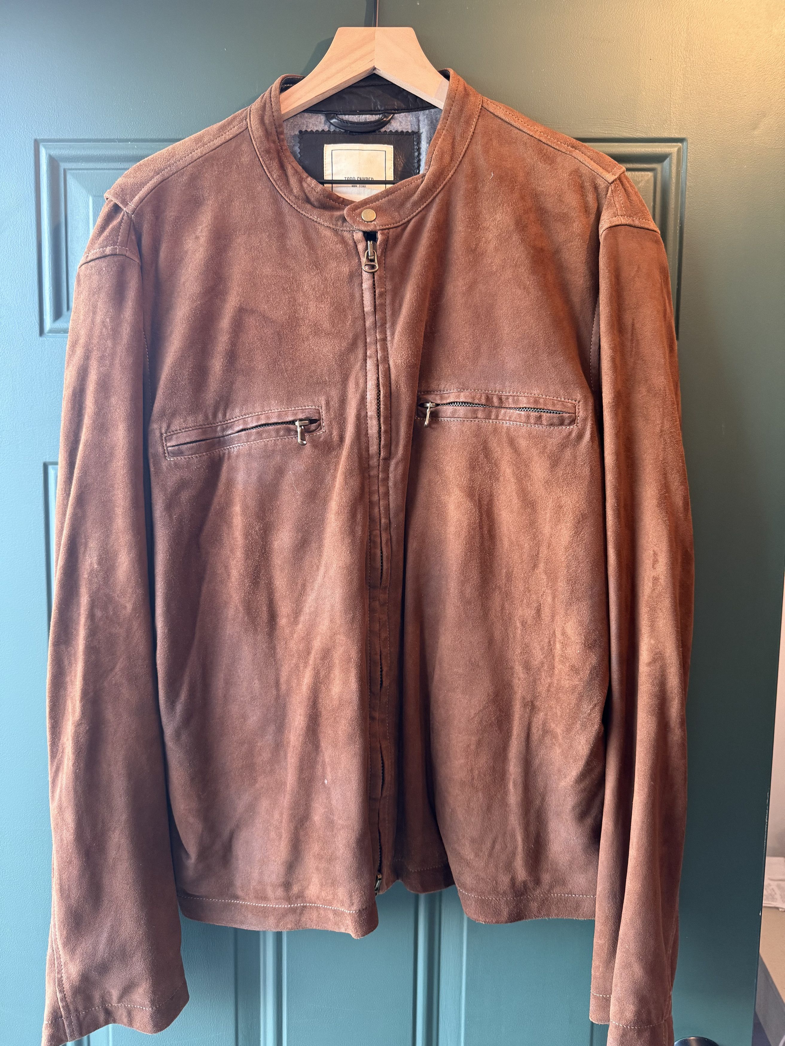 Todd Snyder Todd Synder Leather Racer Jacket Size US XL / EU 56 / 4 - 1 Thumbnail