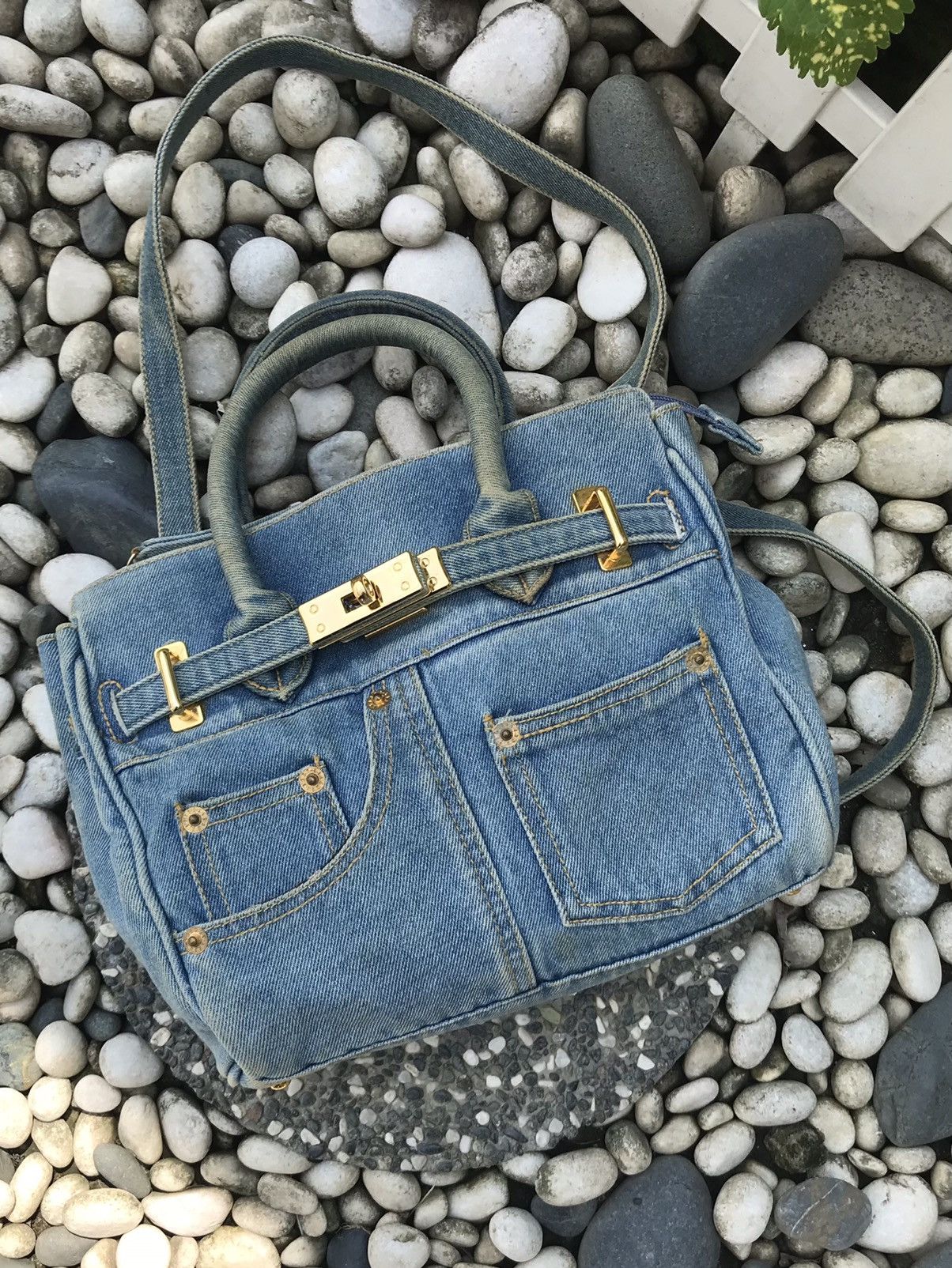 Handmade HANDMADE DENIM BIRKIN 2 WAY STYLE HANDBAG CROSSBODY Size ONE SIZE - 20 Thumbnail