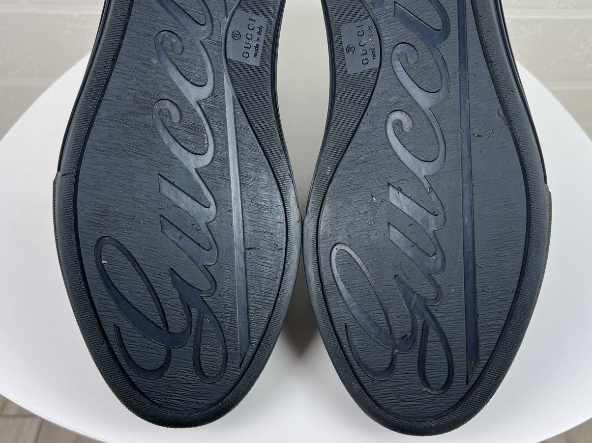 Gucci GUCCI Sneakers Hi Top Leather GG Monogram Canvas Navy Men's Size US 8.5 / EU 41-42 - 15 Thumbnail