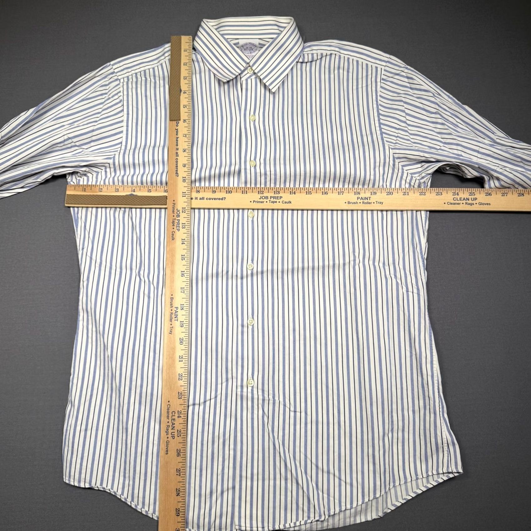 Brooks Brothers Brooks Brothers Shirt Mens Large 16-35 Slim Fit Stripe Long Sleeve Button Up Size US L / EU 52-54 / 3 - 3 Thumbnail