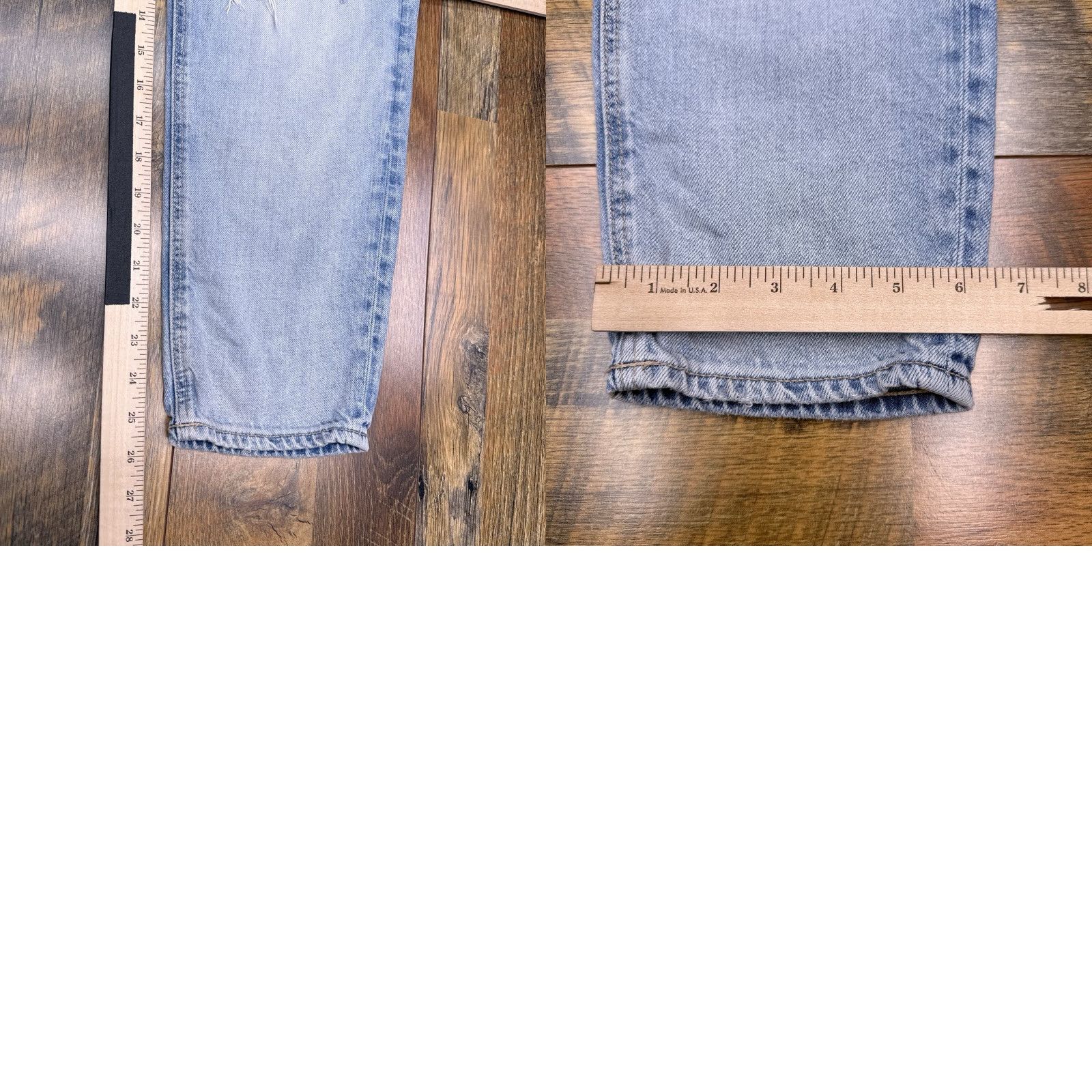 American Eagle Outfitters VINTAGE? No. American Eagle Outfitters Mom Jeans, 2 Regular, Distressed, Light Wash, 26 Inseam 26, 5-Pocket, Denim Size 26" / US 2 / IT 38 - 9 Thumbnail