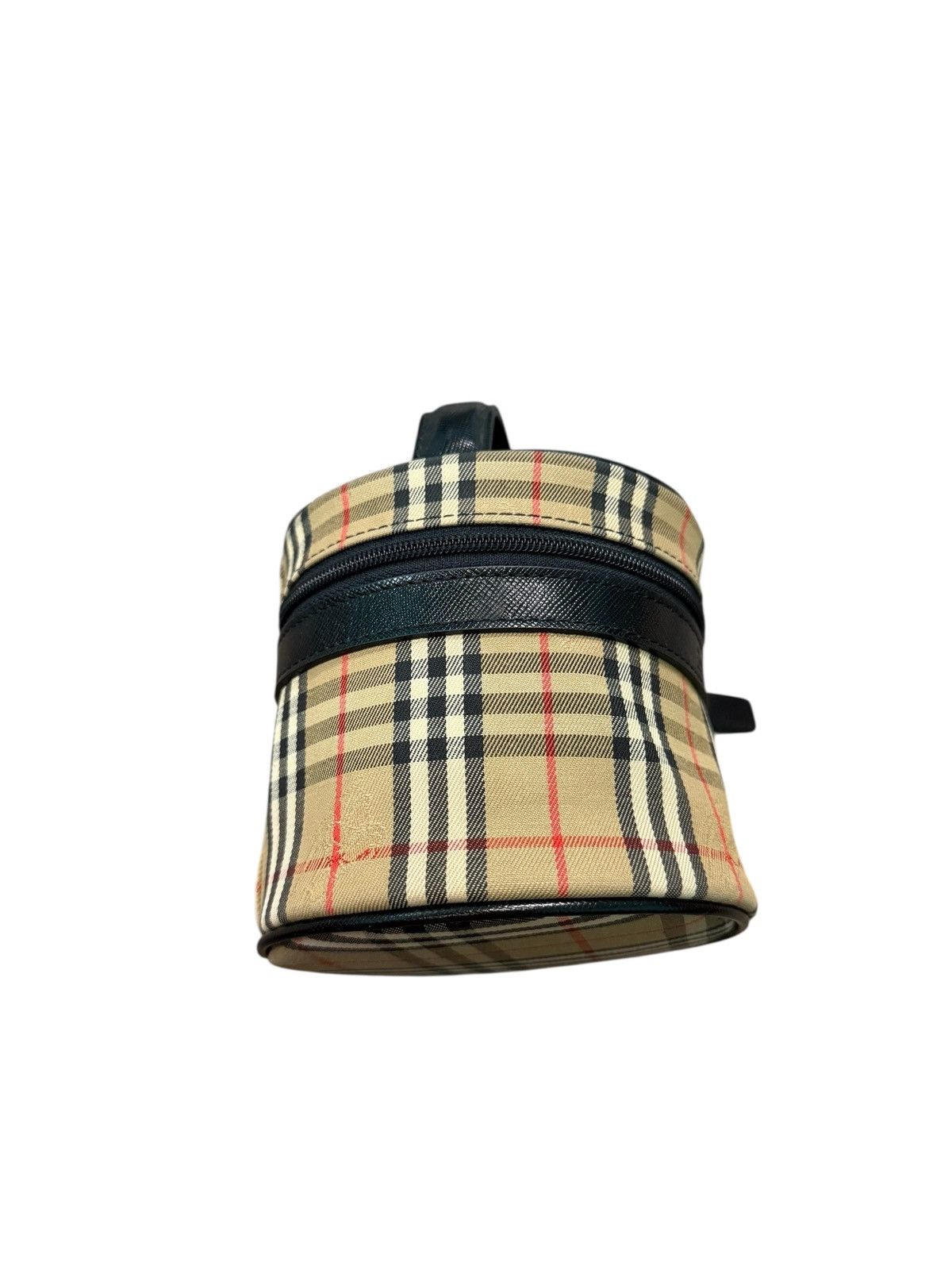 Burberry Prorsum VINTAGE BURBERRYS HAYMARKET CANVAS ROUND MINI VANITY BAG Size ONE SIZE - 10 Thumbnail