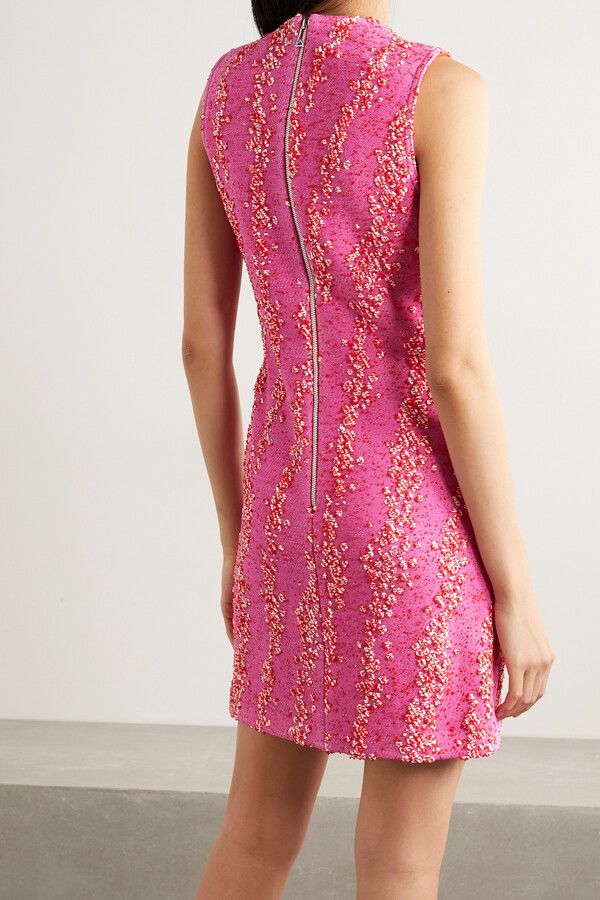 Bottega Veneta o1y0725 Sleeveless Mini Dress in Fuchsia Size S / US 4 / IT 40 - 3 Thumbnail