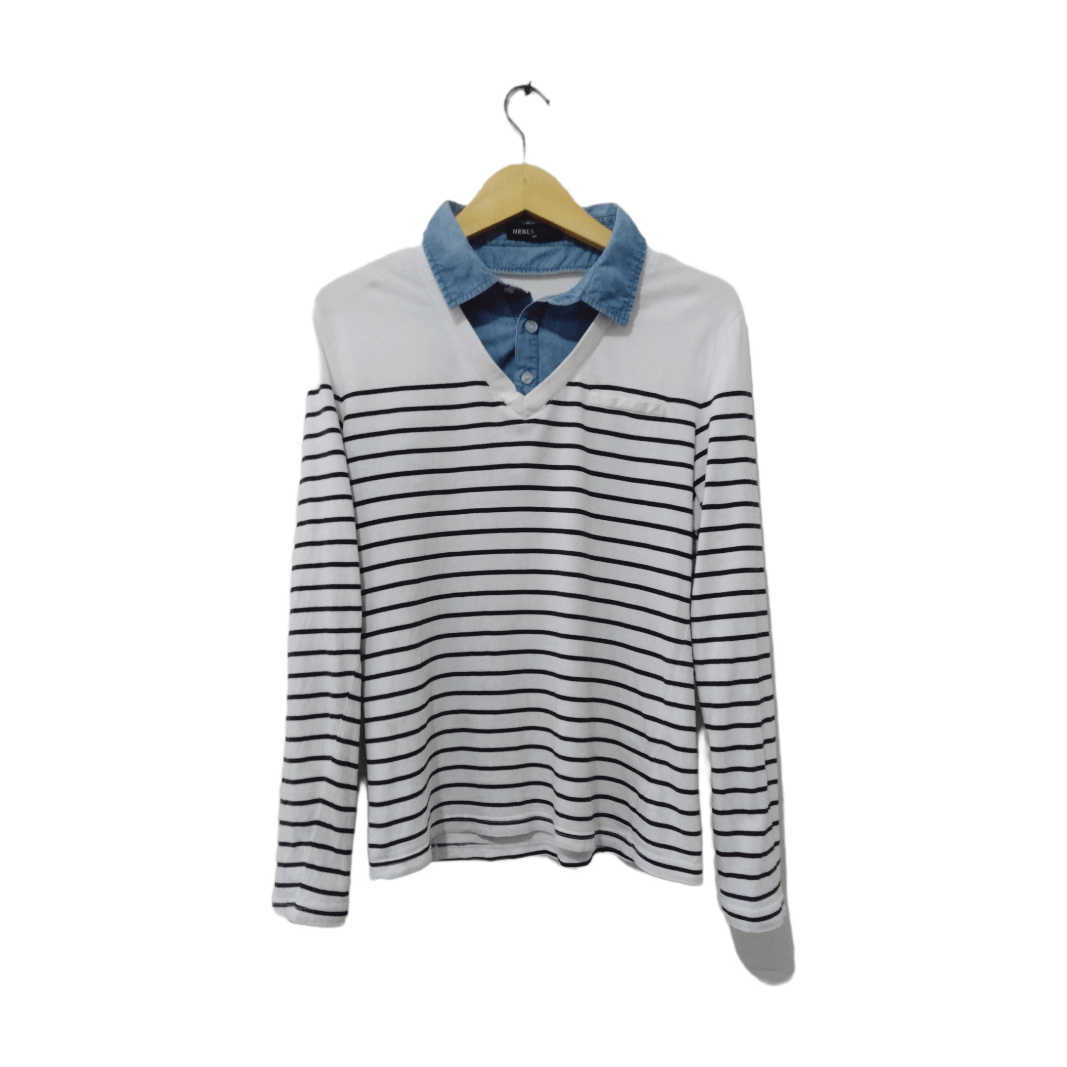 Japanese Brand Double Layer Henus Edwin Stripe Long Slevee Size US M / EU 48-50 / 2 - 1 Thumbnail
