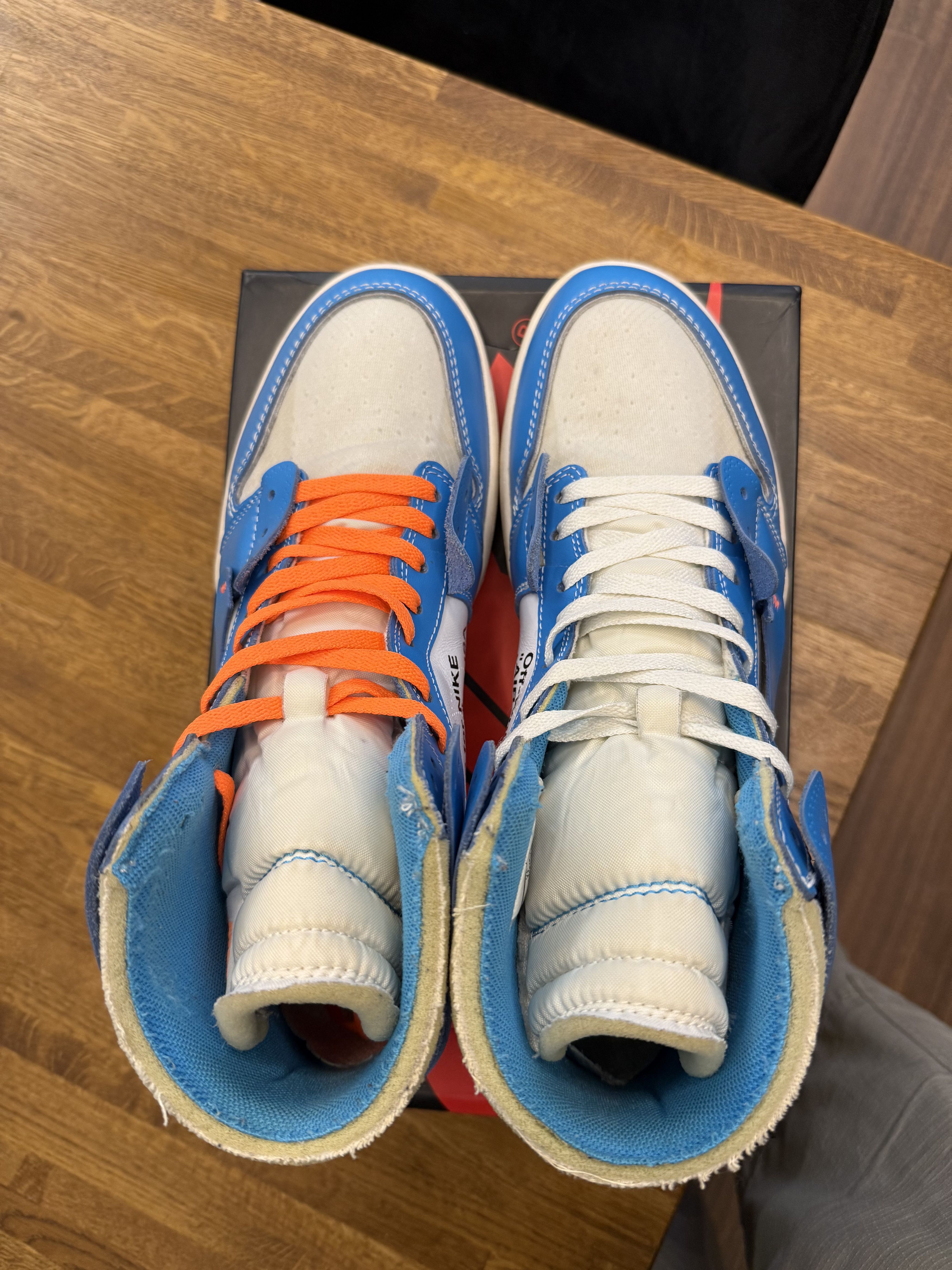 Jordan Brand × Off-White Nike Air Jordan 1 High Off White Unc SIZE US 12 Size US 12 / EU 45 - 2 Thumbnail