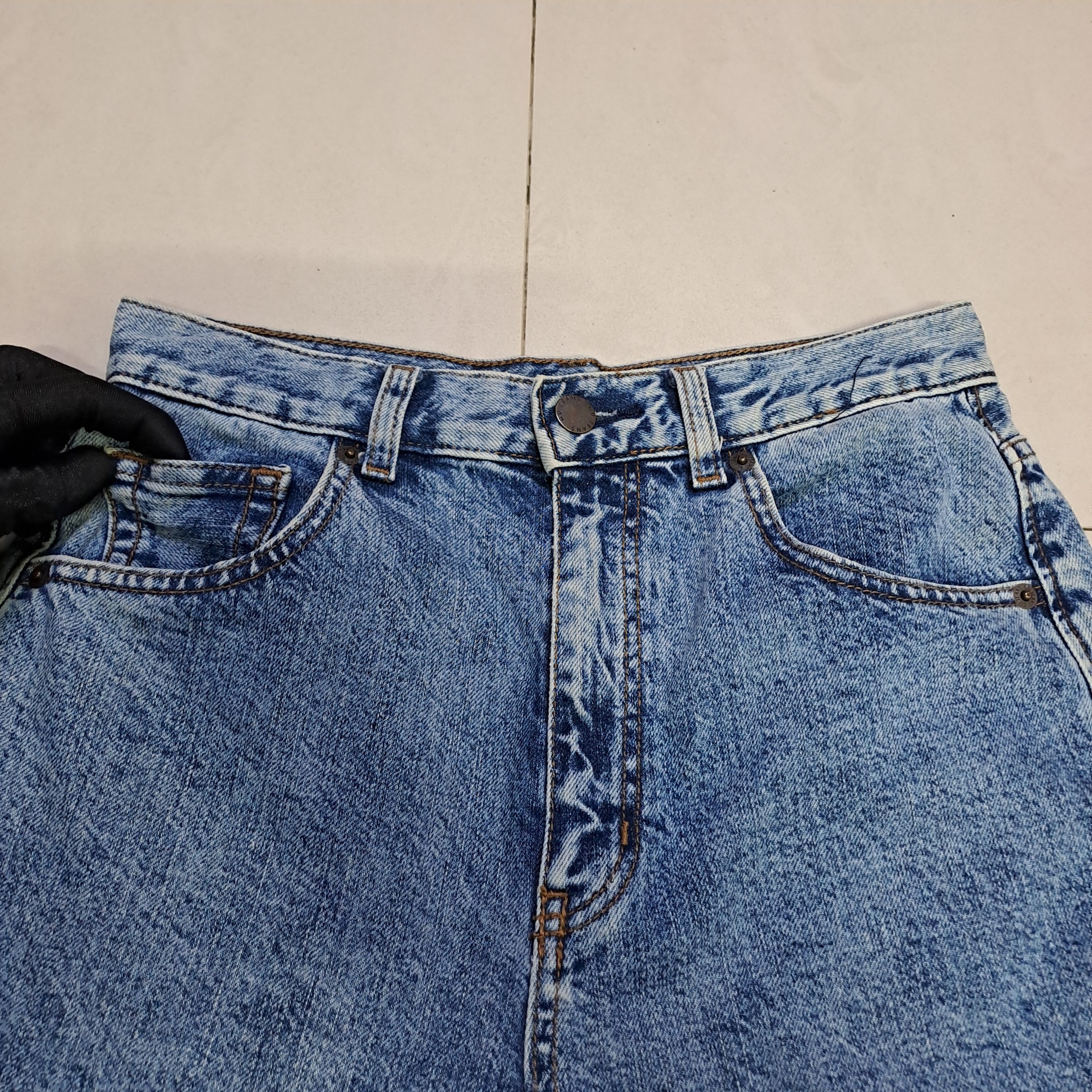 GU GU Acid Washed Baggy/Balloon Jeans Size 28" / US 6 / IT 42 - 3 Thumbnail