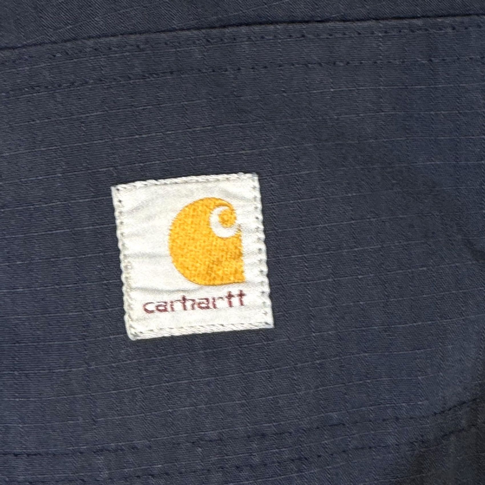 Carhartt VINTAGE Carhartt Pants Mens 34x34 Navy Blue Ripstop Relaxed Fit Work Utility Pockets Size US 34 / EU 50 - 6 Thumbnail