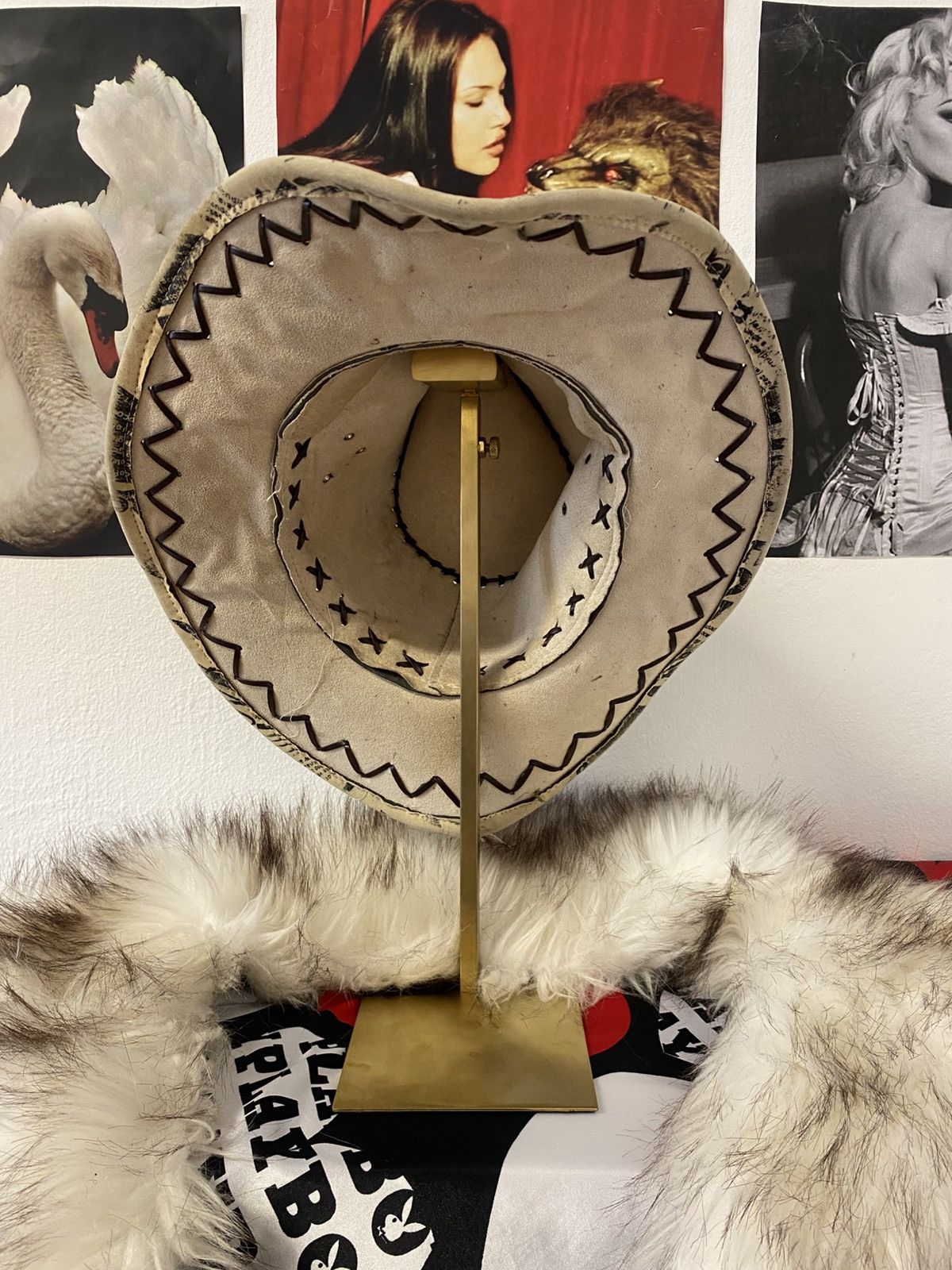 Vintage Vintage western style cowboy hat Size ONE SIZE - 4 Thumbnail
