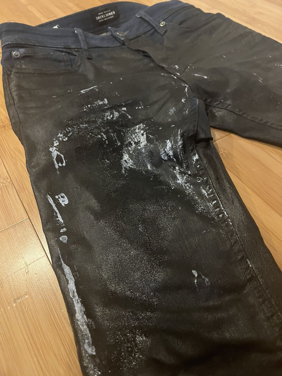 Jack & Jones Waxed Jeans Size US 28 / EU 44 - 3 Thumbnail
