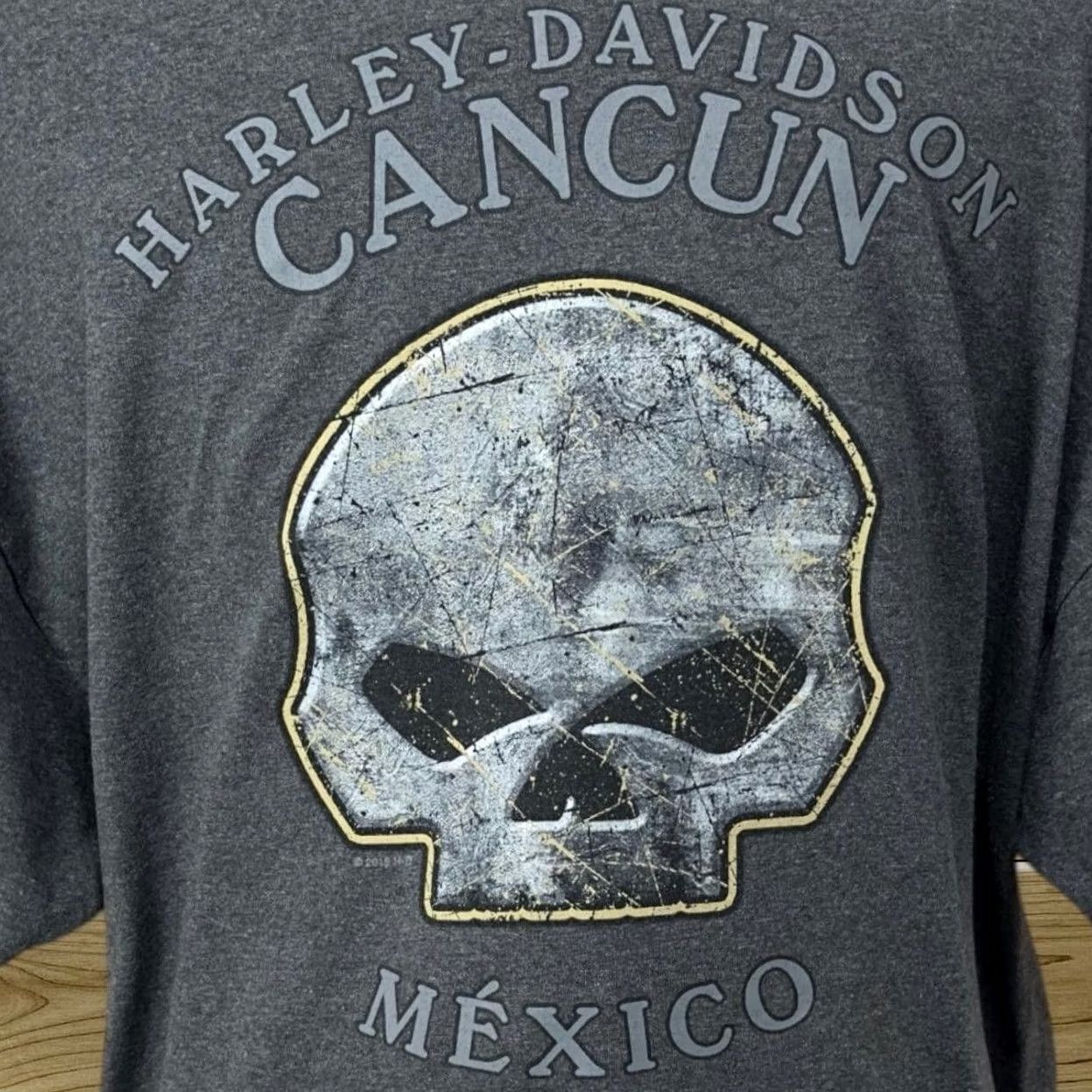 Harley Davidson Harley Davidson Cancun Mexico Skull Graphic Shirt XL Gray Motorcycle Size US XL / EU 56 / 4 - 4 Thumbnail