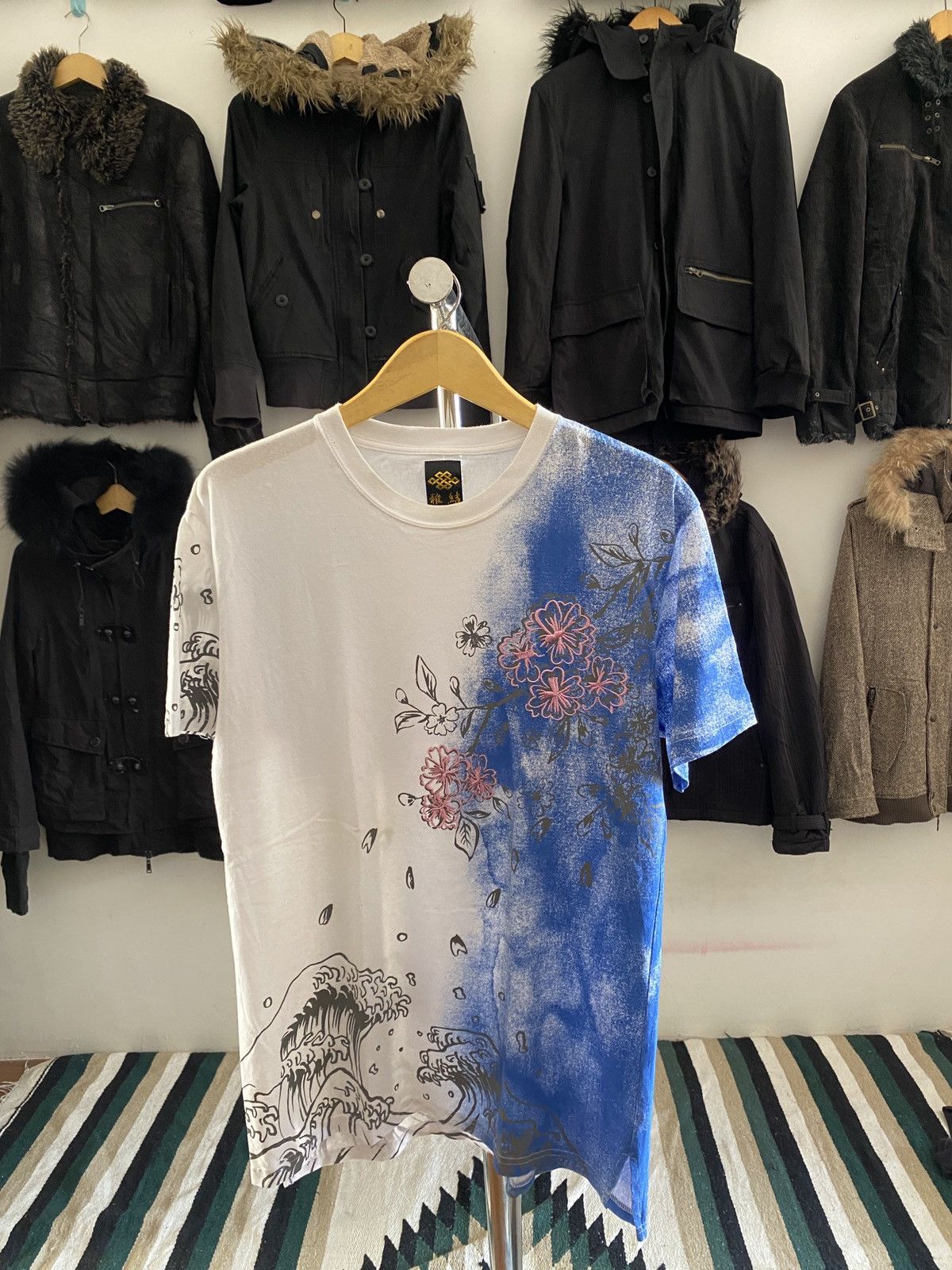 Japnese Culture and Wave AOP Tee RARE