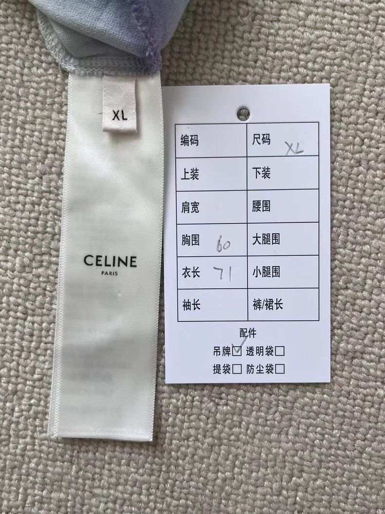 Celine CELINE Monogrammed crewneck straight short sleeve T-shirt Size US XL / EU 56 / 4 - 5 Thumbnail