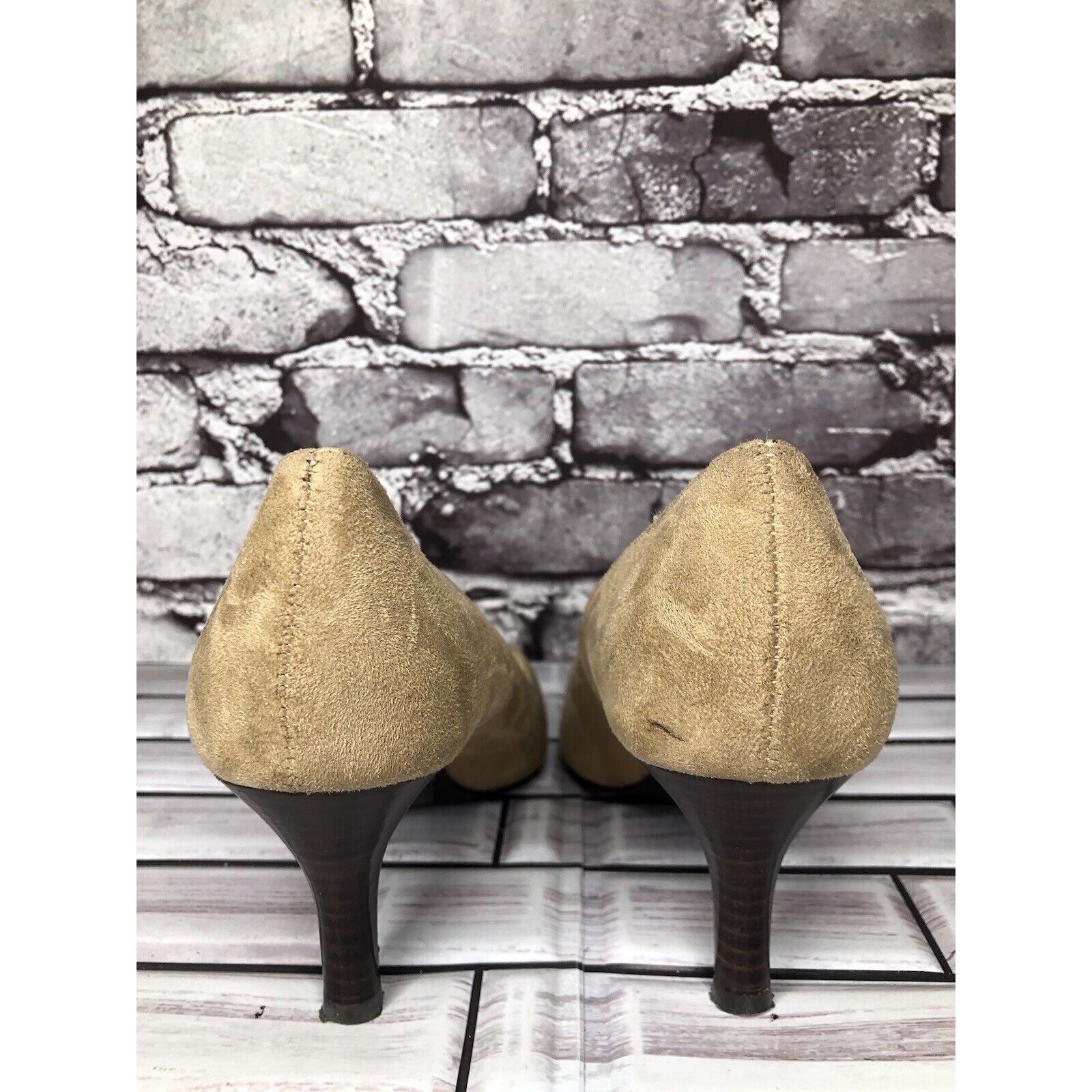 Other Bridget Birkin Brown Suede Leather Pointed Heels Women Sz 22 Size US 6 / IT 36 - 3 Thumbnail