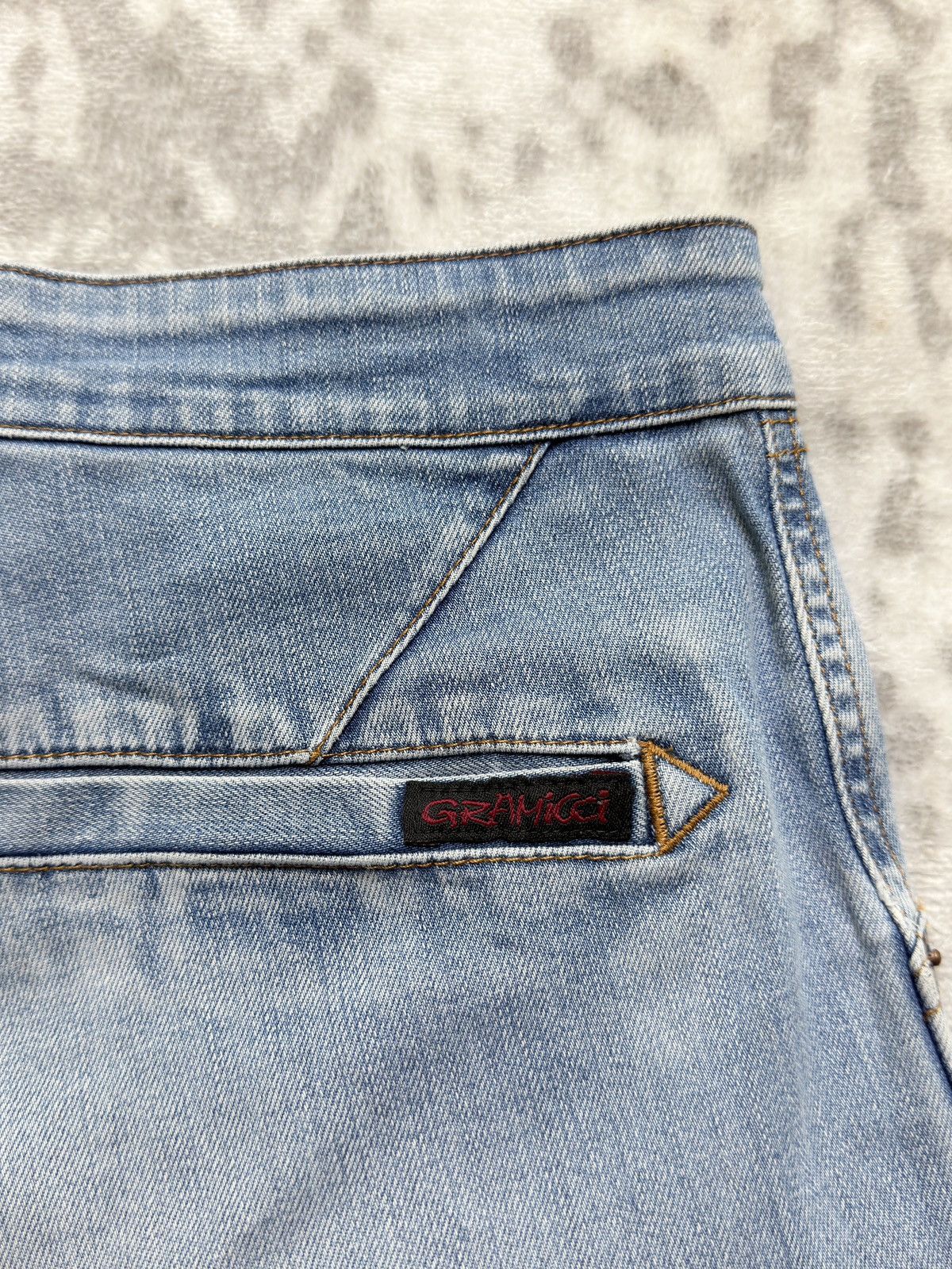 Gramicci Gramicci Slim Denim Pants Y2K Climbing Belted Faded Blue Size US 29 - 15 Thumbnail