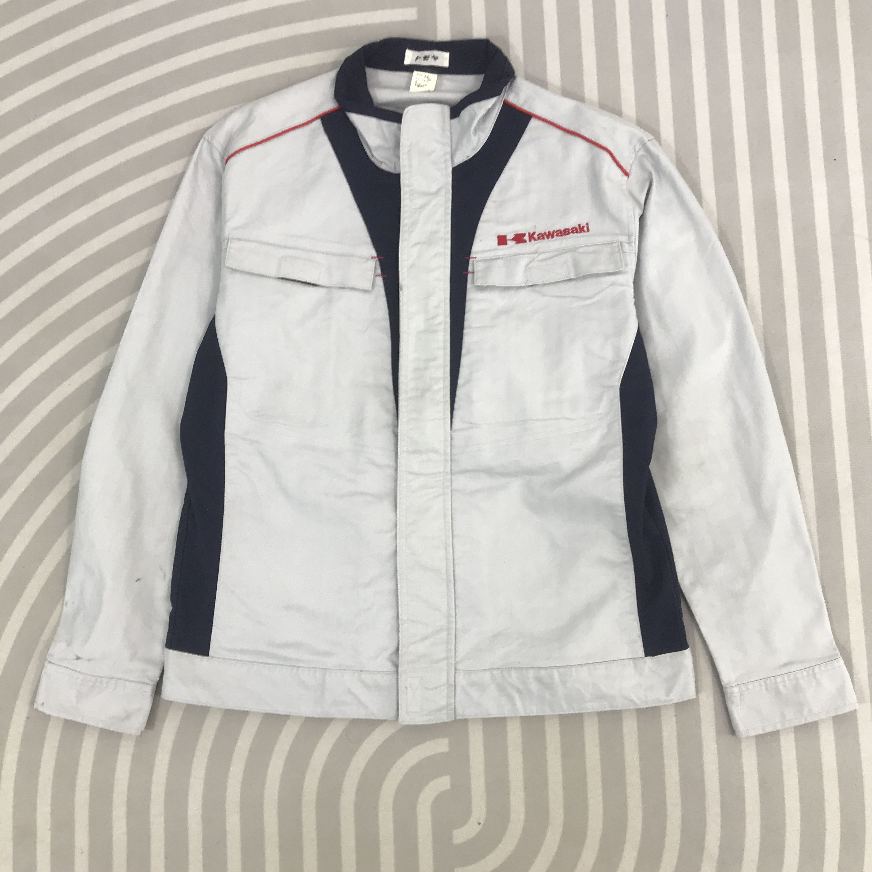 Japanese Brand × Vintage Vintage Kawasaki Racing japan uniform Jacket Size US L / EU 52-54 / 3 - 1 Thumbnail