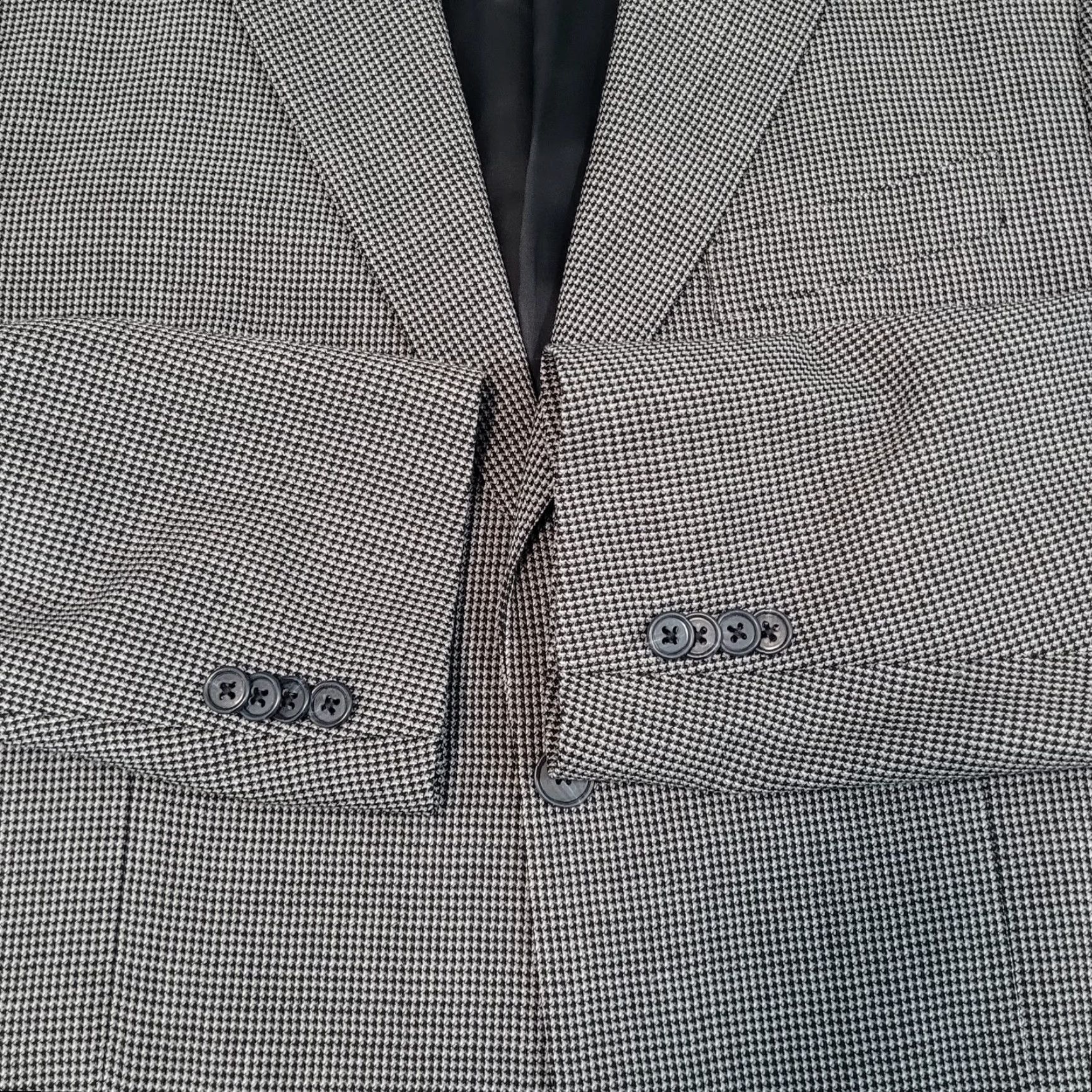 Joseph Abboud Joseph Abboud Blazer Black & White 100% Wool Houndstooth USA Made Size 40R Size 40R - 7 Thumbnail