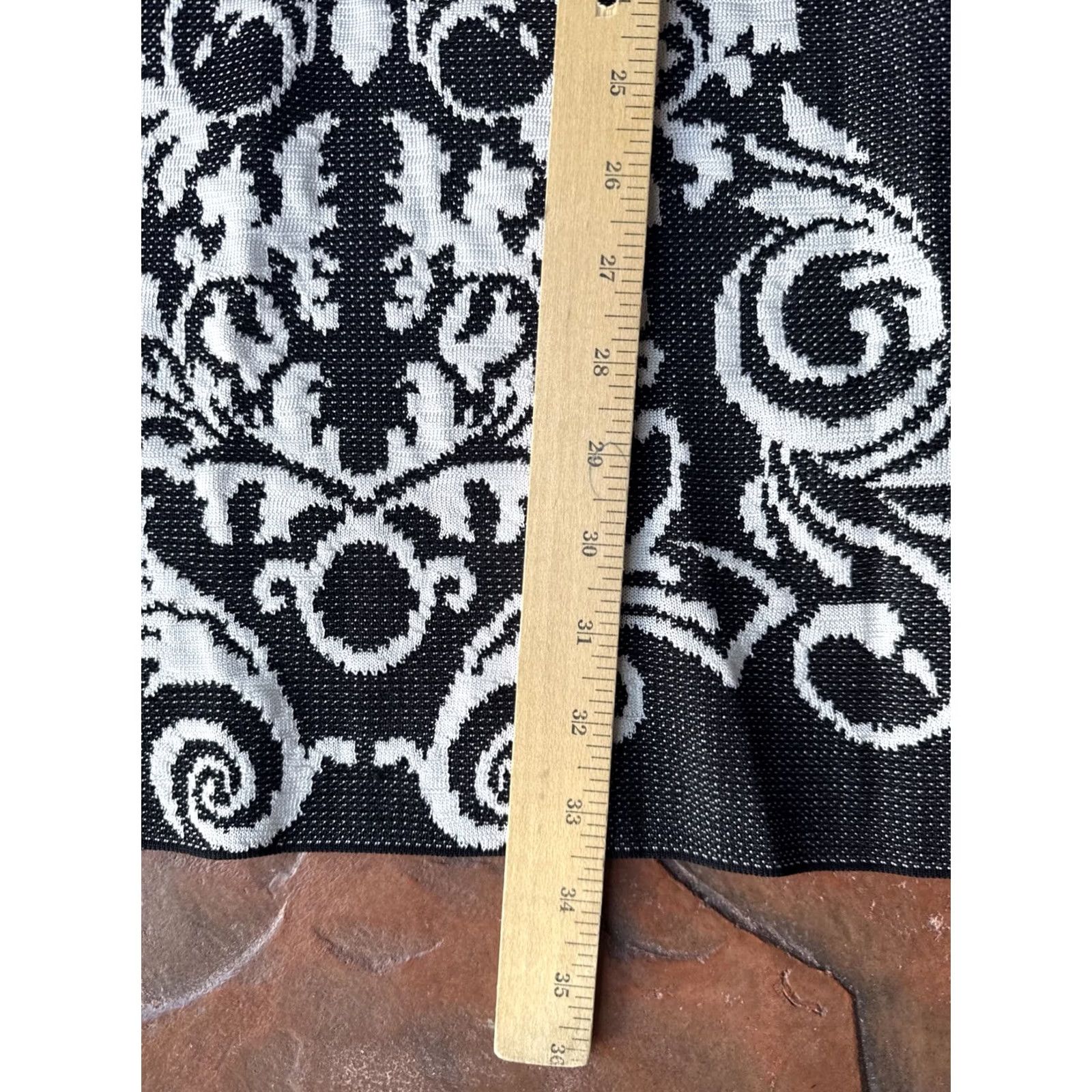 Parker Parker JacQuard Patterned Intarsia Knit Dress Women’s Small Short Sleeve Size 28" / US 6 / IT 42 - 6 Thumbnail