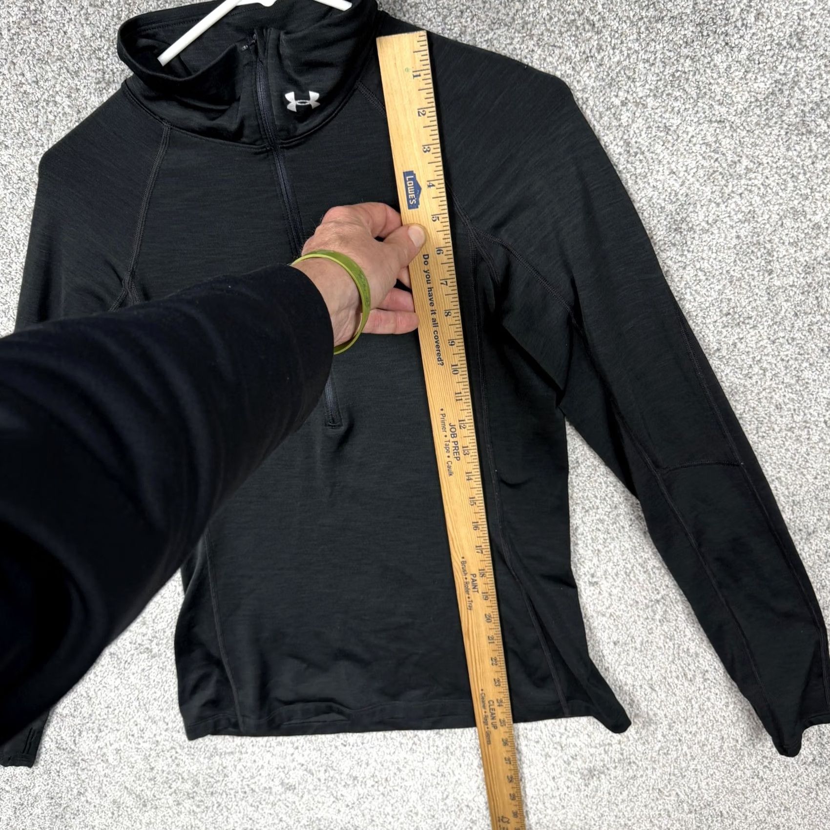 Under Armour Under Armour ColdGear Pullover Womens M Black 1/4 Zip Mock Neck Top Running Size M / US 6-8 / IT 42-44 - 2 Thumbnail