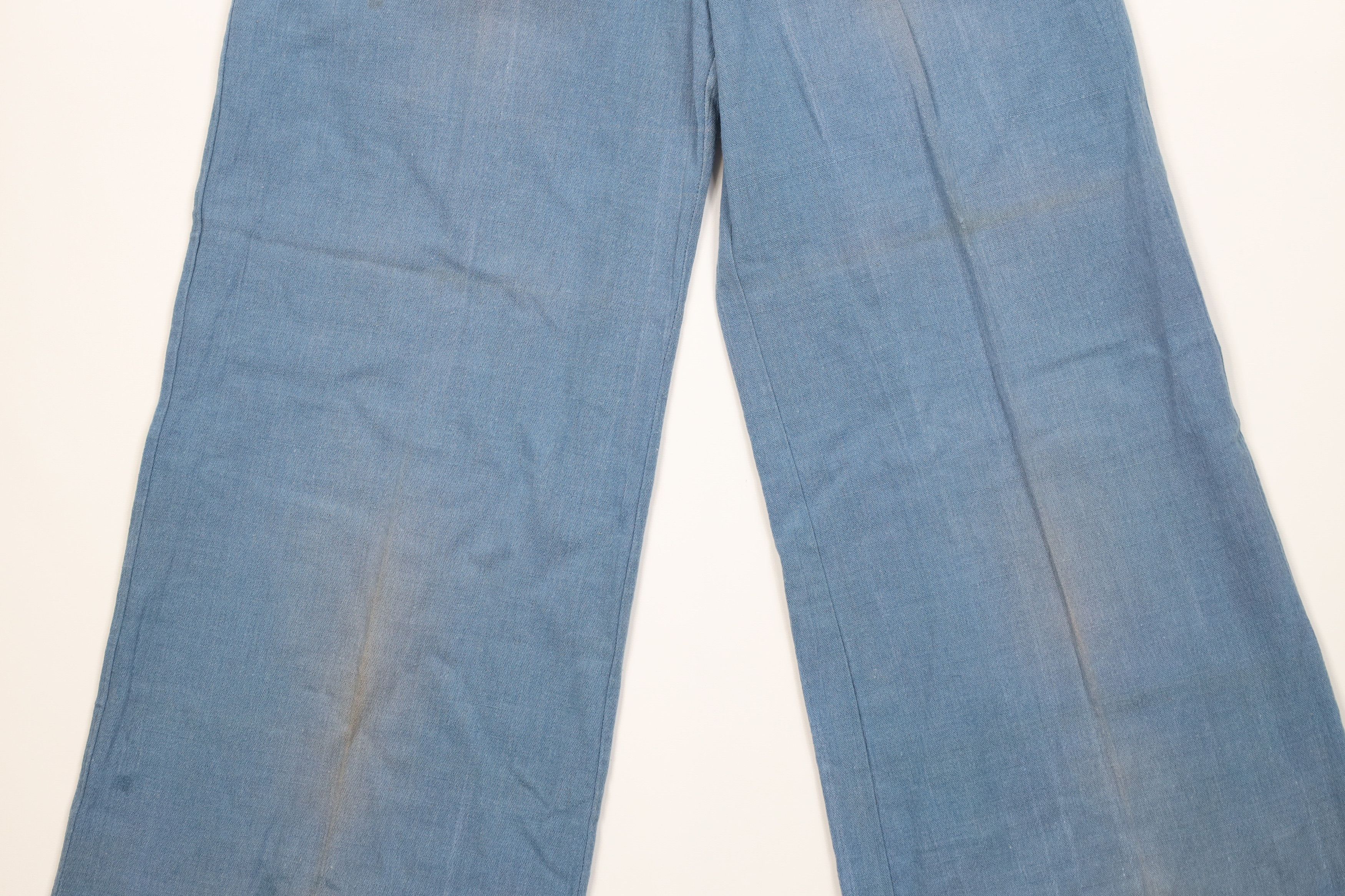 Vintage Vintage 60s 70s Streetwear Bell Bottoms Pants Blue USA Size 27" / US 4 / IT 40 - 3 Thumbnail