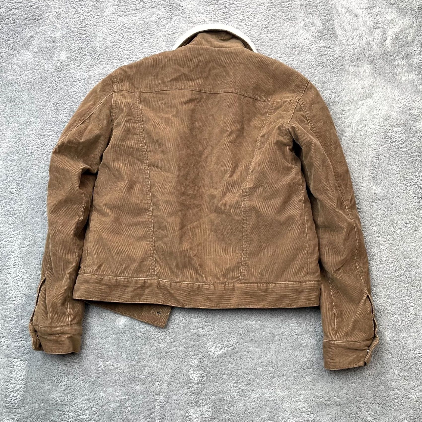 Banana Republic Banana Republic Womens Extra Small Brown Sherpa Corduroy Trucker Coat Size XS / US 0-2 / IT 36-38 - 5 Thumbnail