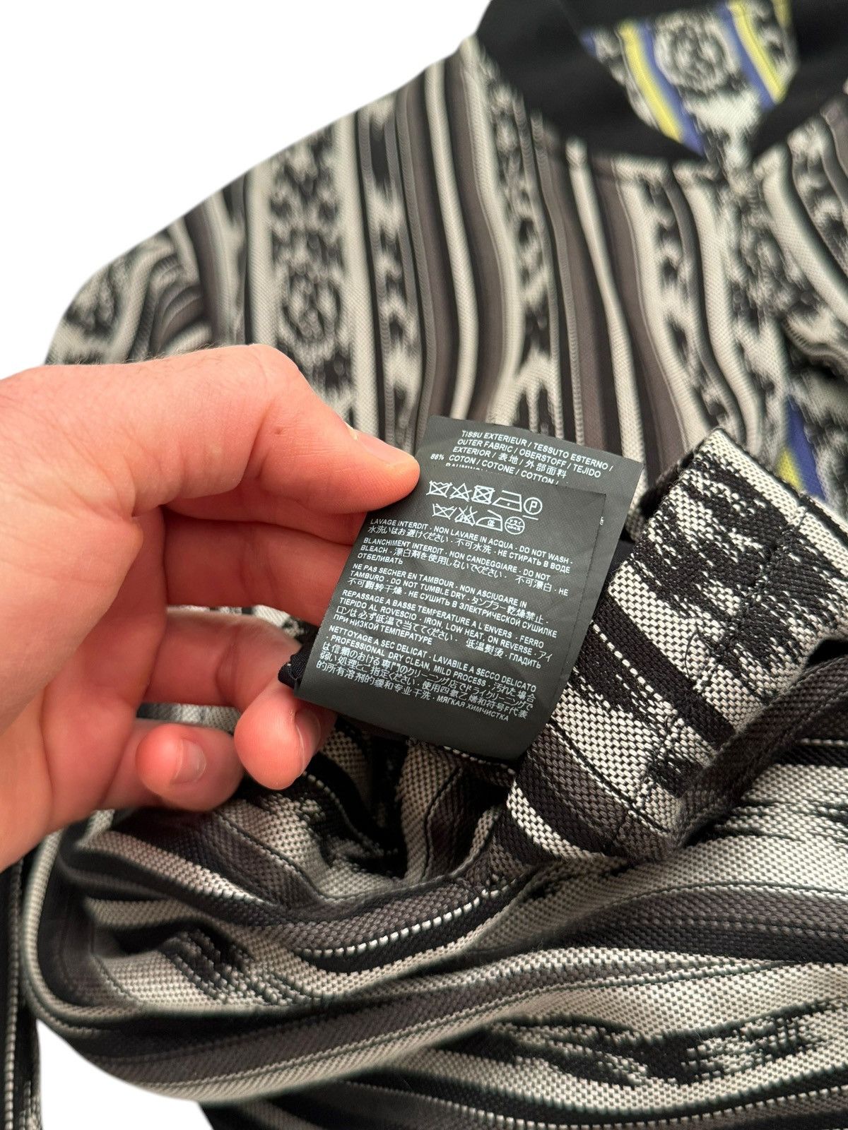 Saint Laurent Paris 2017 Reversible Ikat Pattern Teddy Bomber Size US M / EU 48-50 / 2 - 11 Thumbnail