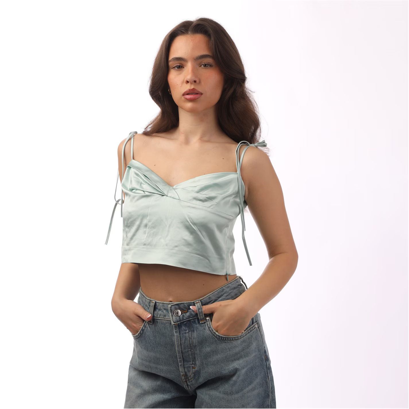 Off-White o1y1225 Crop Top in Sky Blue Size XS / US 0-2 / IT 36-38 - 1 Thumbnail