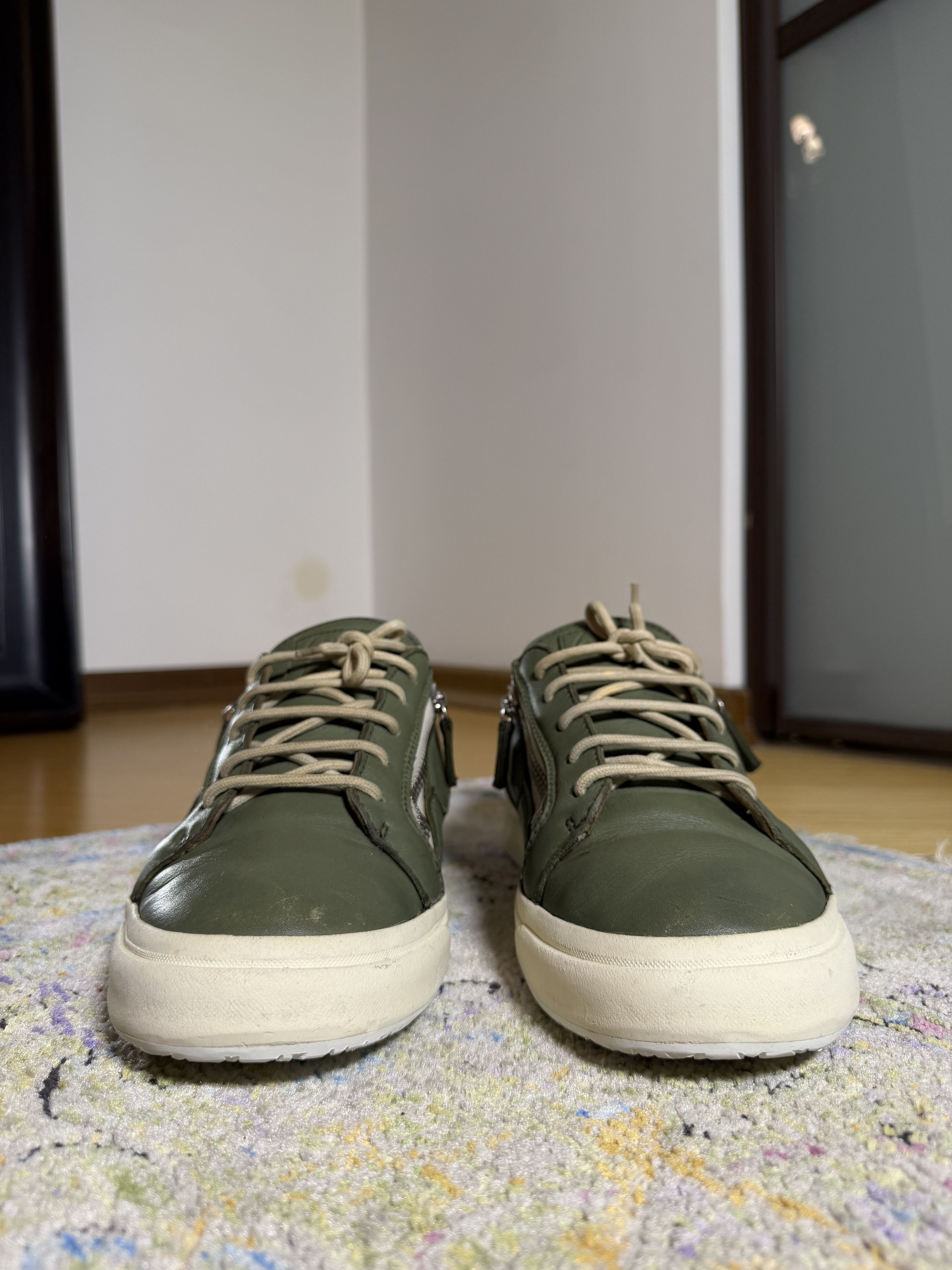 Giuseppe Zanotti Giuseppe Zanotti Frankie zip-detail Leather Sneakers Size US 10 / EU 43 - 4 Thumbnail