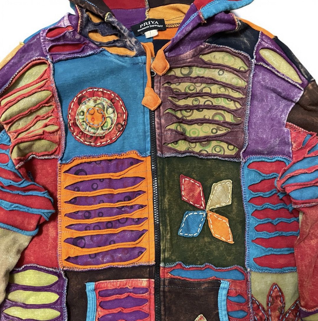Vintage Avant Garde Y2K Miz Elf Patchwork Zip Hoodie Vintage Size US S / EU 44-46 / 1 - 6 Thumbnail