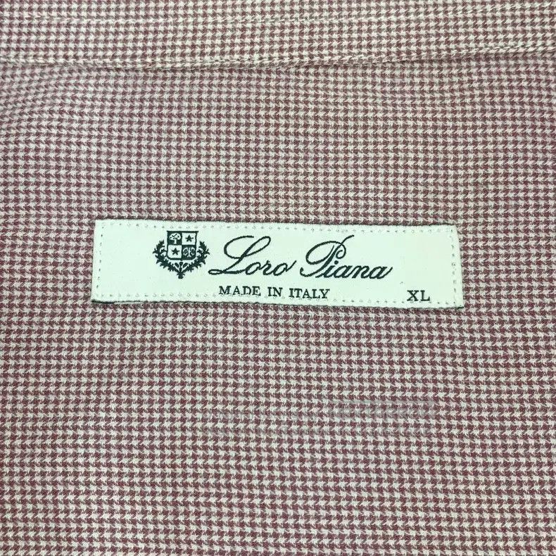 Loro Piana Loro Piana Light Purple Houndstooth Cotton Collar Single B Size US XL / EU 56 / 4 - 5 Thumbnail