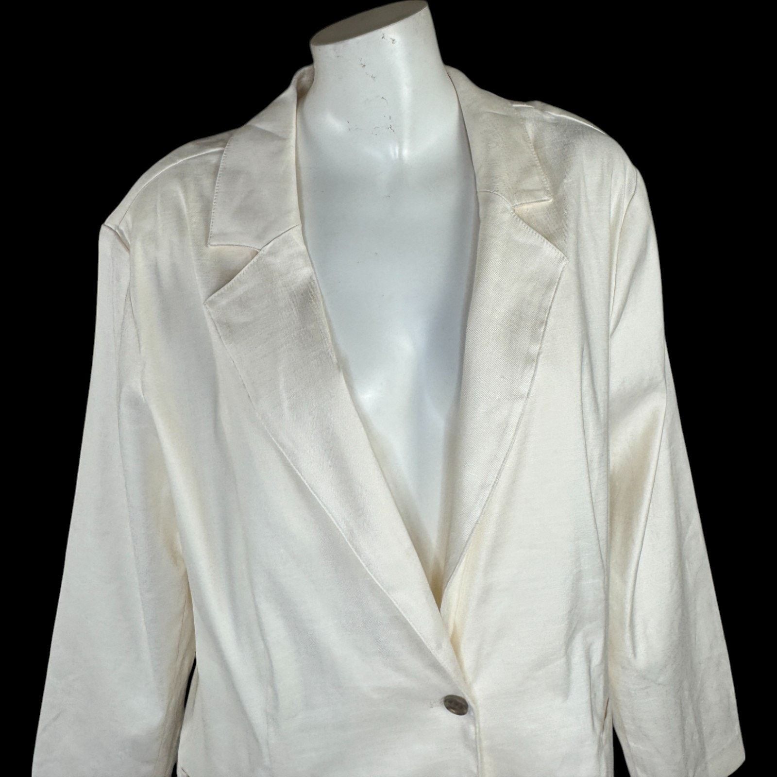 Other Studio Park x Leah Williams Linen Blazer Ivory XL NWOT Size XL / US 12-14 / IT 48-50 - 6 Thumbnail