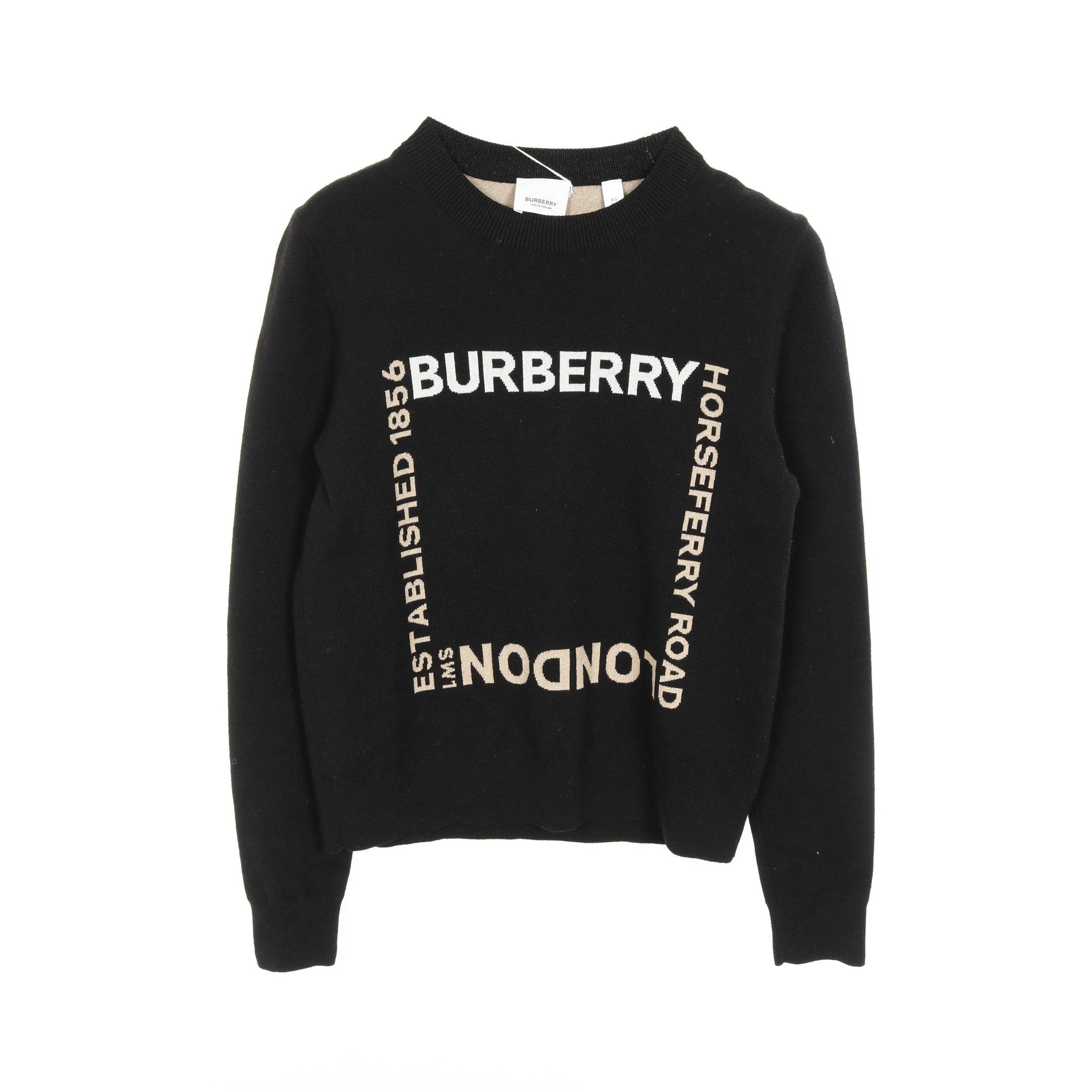 Burberry Burberry Horseferry Knit Cotton Black White Beige Size ONE SIZE - 1 Thumbnail