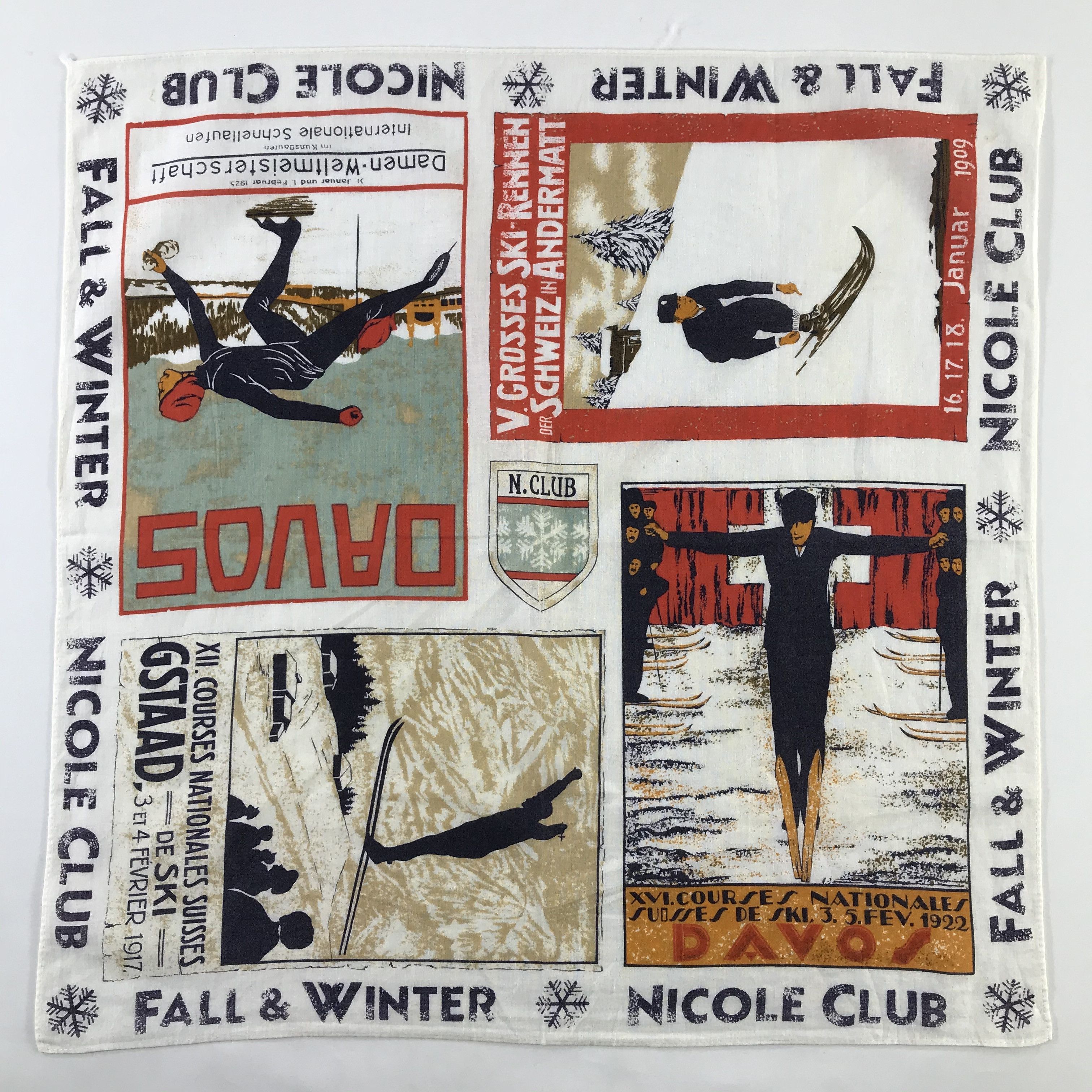 Nicole Club × Vintage Nicole Club Bandana / Handkerchief / Neckerchief - S458 Size ONE SIZE - 1 Thumbnail