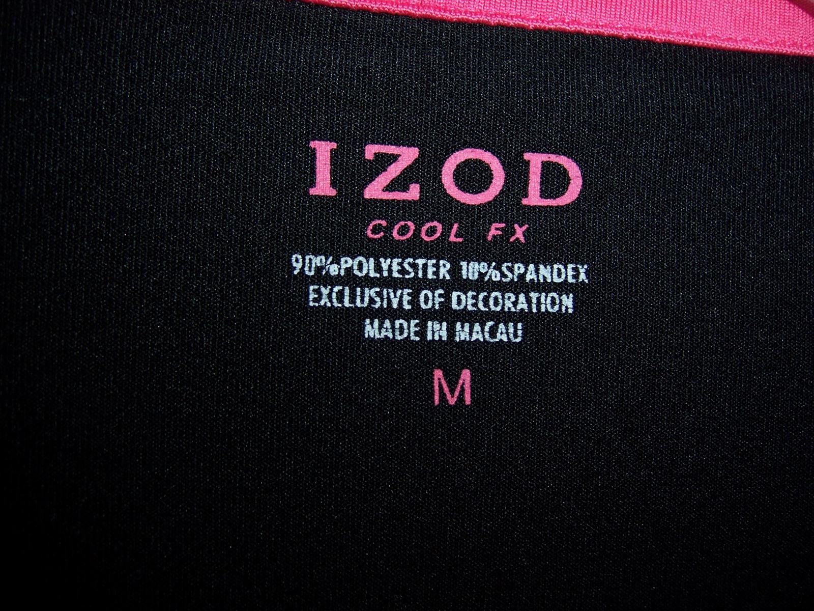 Izod Izod Cool FX Women's Fitted Athletic Jacket Black/Pink - M Size M / US 6-8 / IT 42-44 - 2 Thumbnail