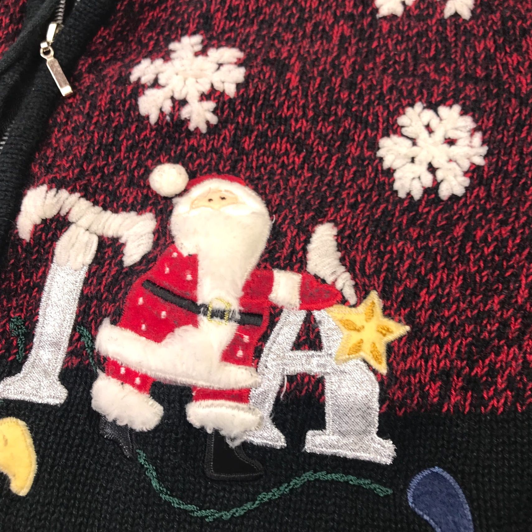 Vintage VINTAGE All Points Sweater Womens Medium Black Christmas Holiday Santa Snowflake Womens Size M / US 6-8 / IT 42-44 - 3 Thumbnail